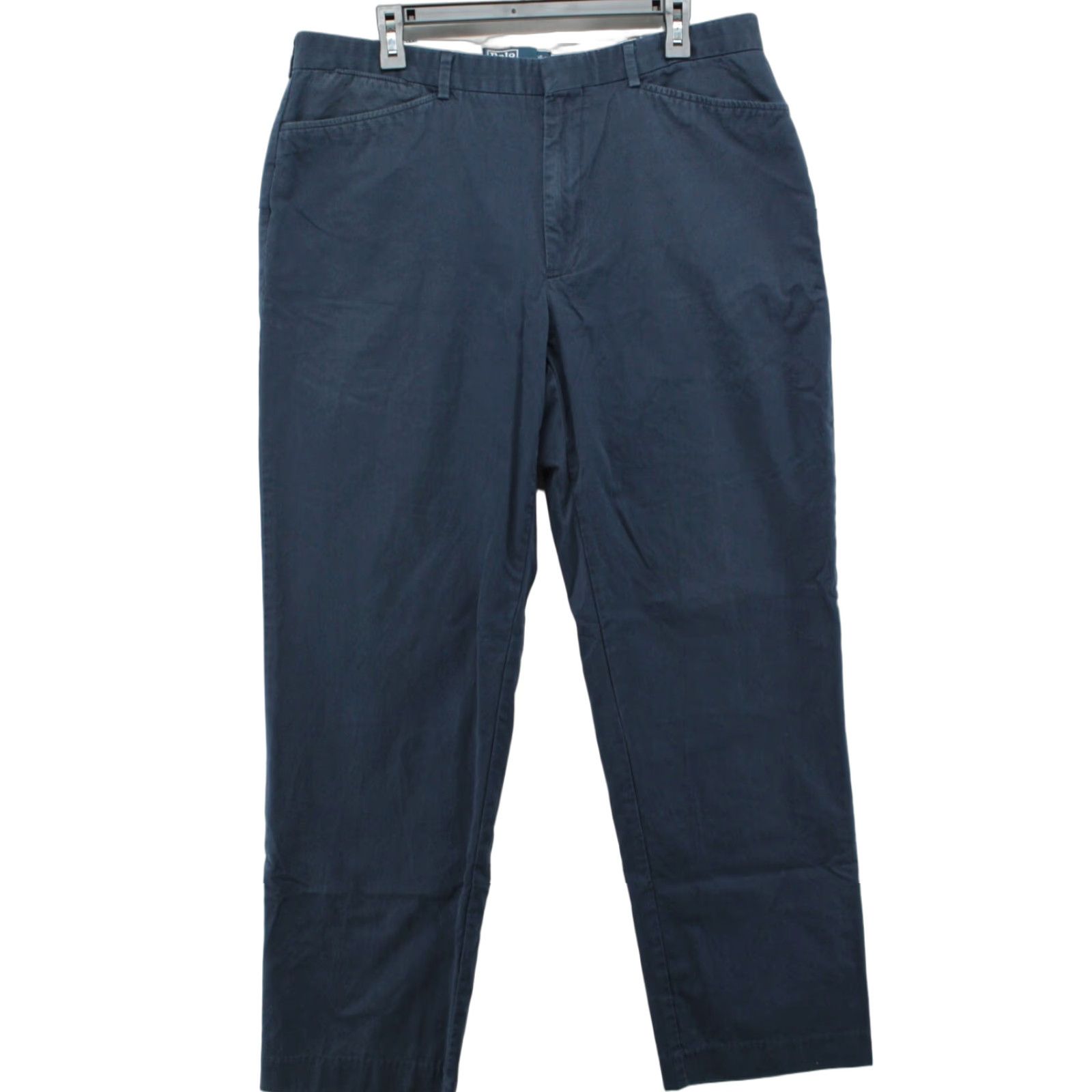 Polo Ralph Lauren Polo Ralph Lauren Pants Men 36x31 Blue Flat Front Chino Trousers Vintage Preppy City Classic 90s Mens Size US M / EU 48-50 / 2 - 1 Thumbnail
