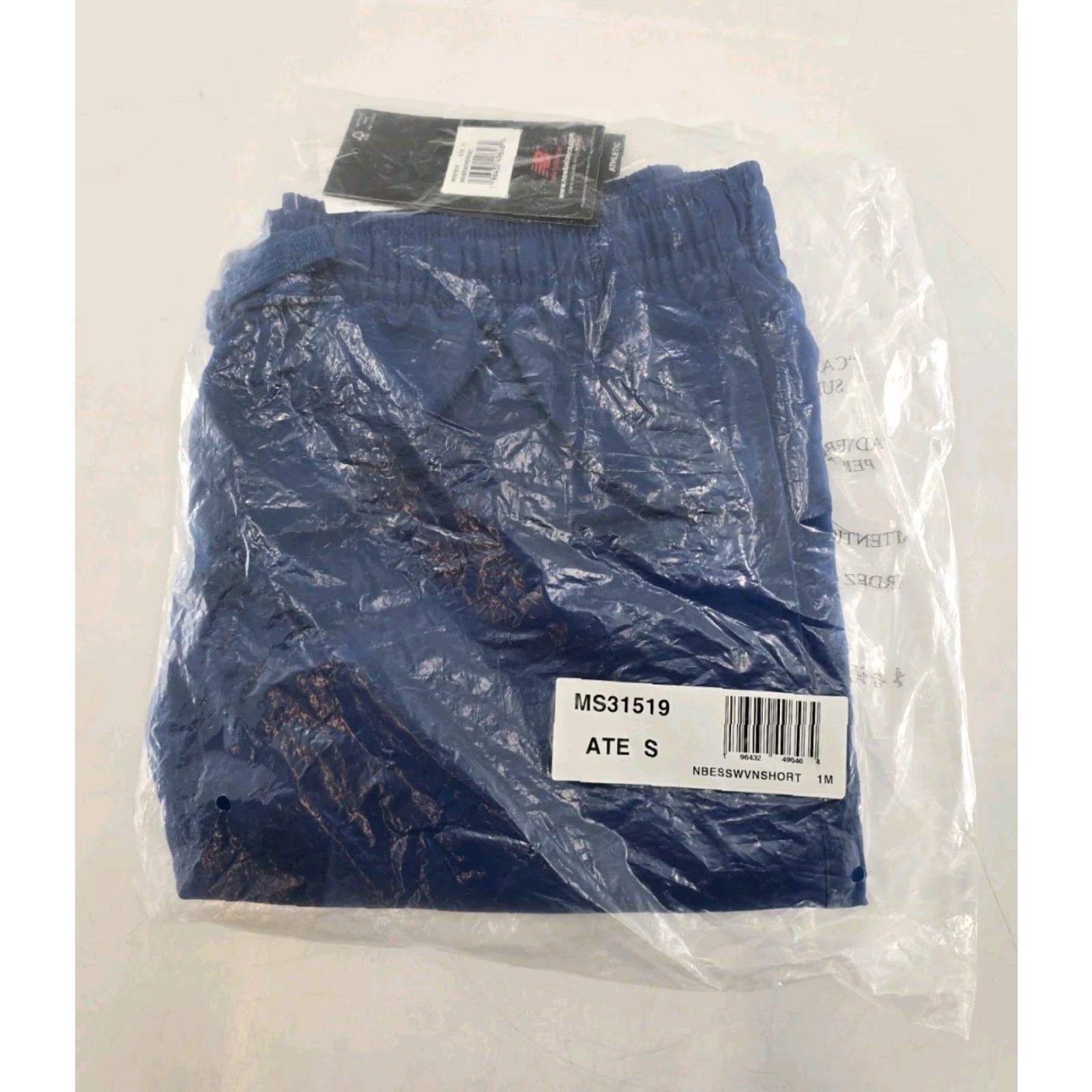 New Balance NWT New Balance Men's Essentials Reimagined Woven Short - Atlantic Blue - Sz S - Athletic Activewear Short, Blue, Men, S Size US 29 - 2 Thumbnail