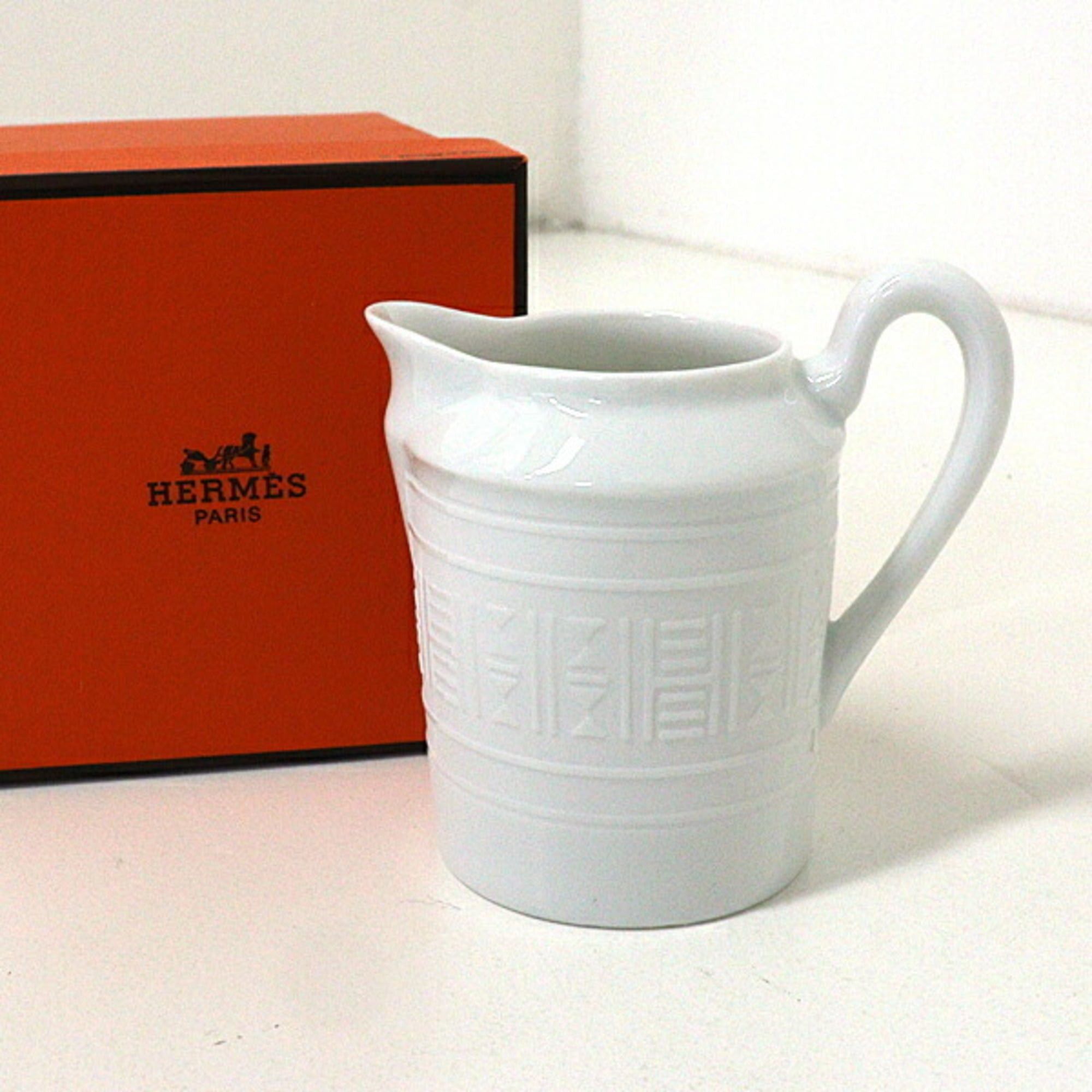 Hermes Hermes Creamer Aegean White Unused Size ONE SIZE - 1 Thumbnail