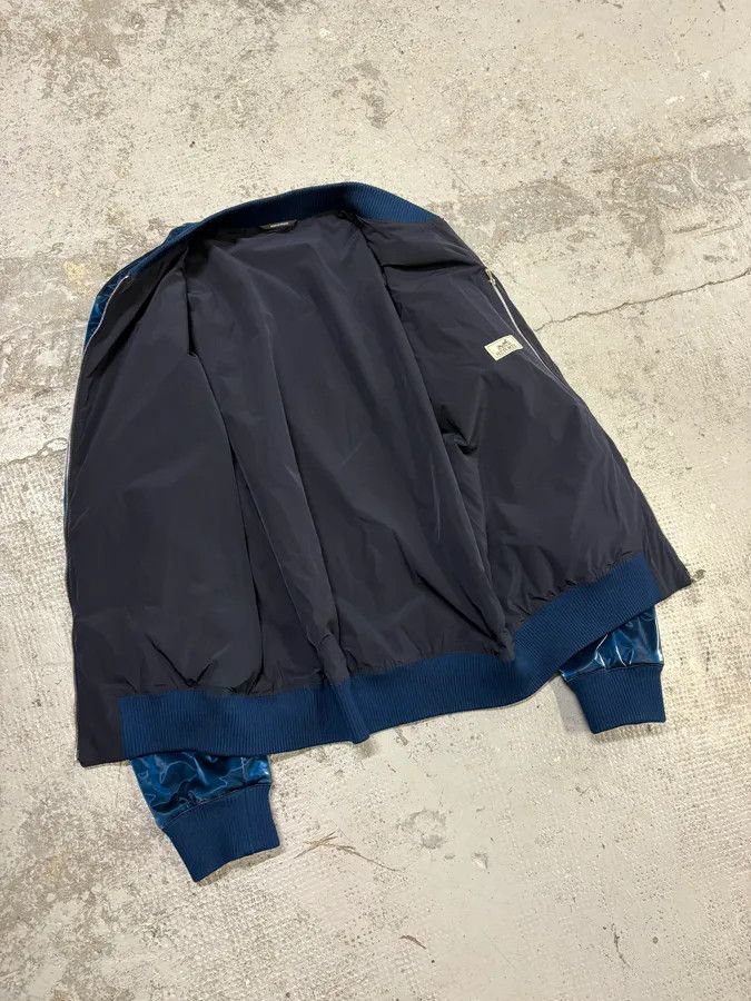 Hermes Hermès Metallic Blue Nylon Bomber Jacket Size US M / EU 48-50 / 2 - 7 Thumbnail