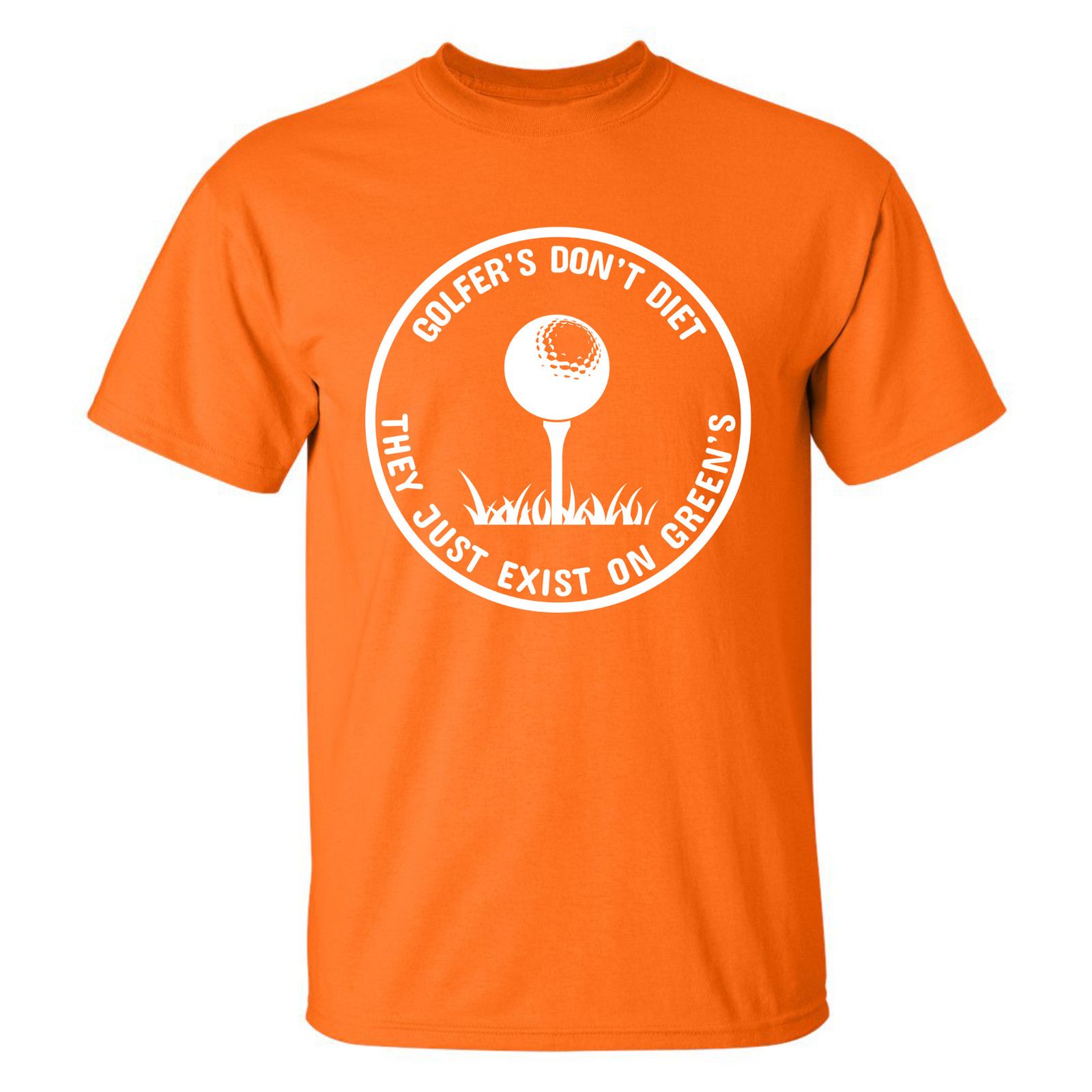 Gildan Golfers Dont Diet On Greens Funny Golfing Tee T-Shirt Size US L / EU 52-54 / 3 - 16 Thumbnail