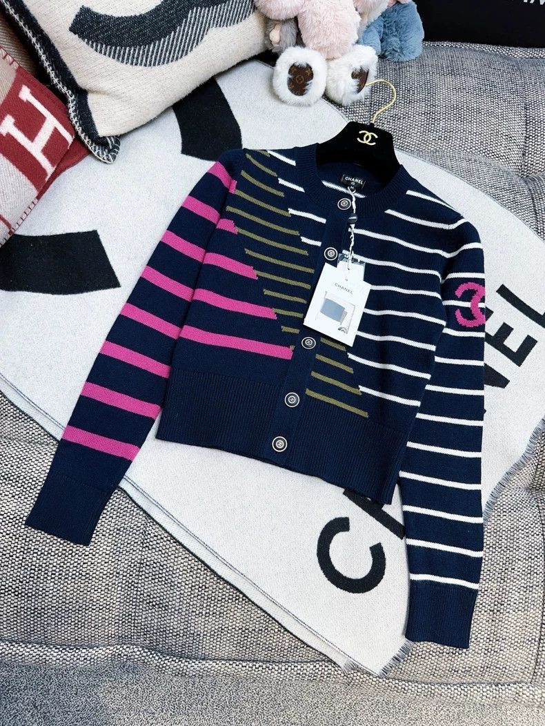 Chanel Chanel 20C Knit Cardigan Coat Blue Multi Size M / US 6-8 / IT 42-44 - 9 Thumbnail