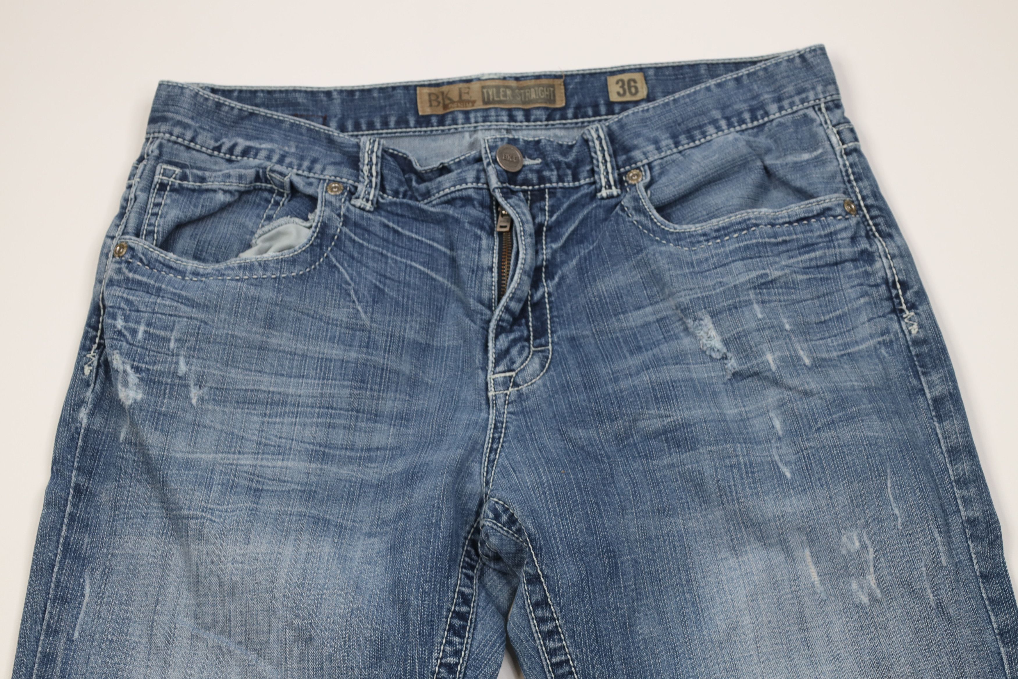 Vintage Buckle BKE Thick Stitch Tyler Straight Leg Denim Jeans Size US 36 / EU 52 - 2 Thumbnail