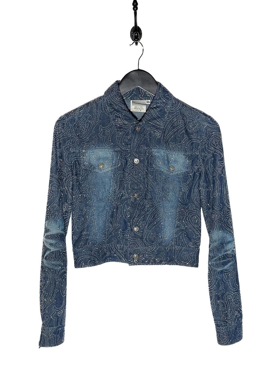 Versace Jeans Couture Versace Jeans Couture Paisley Crystal Denim Jacket Size XS / US 0-2 / IT 36-38 - 1 Thumbnail