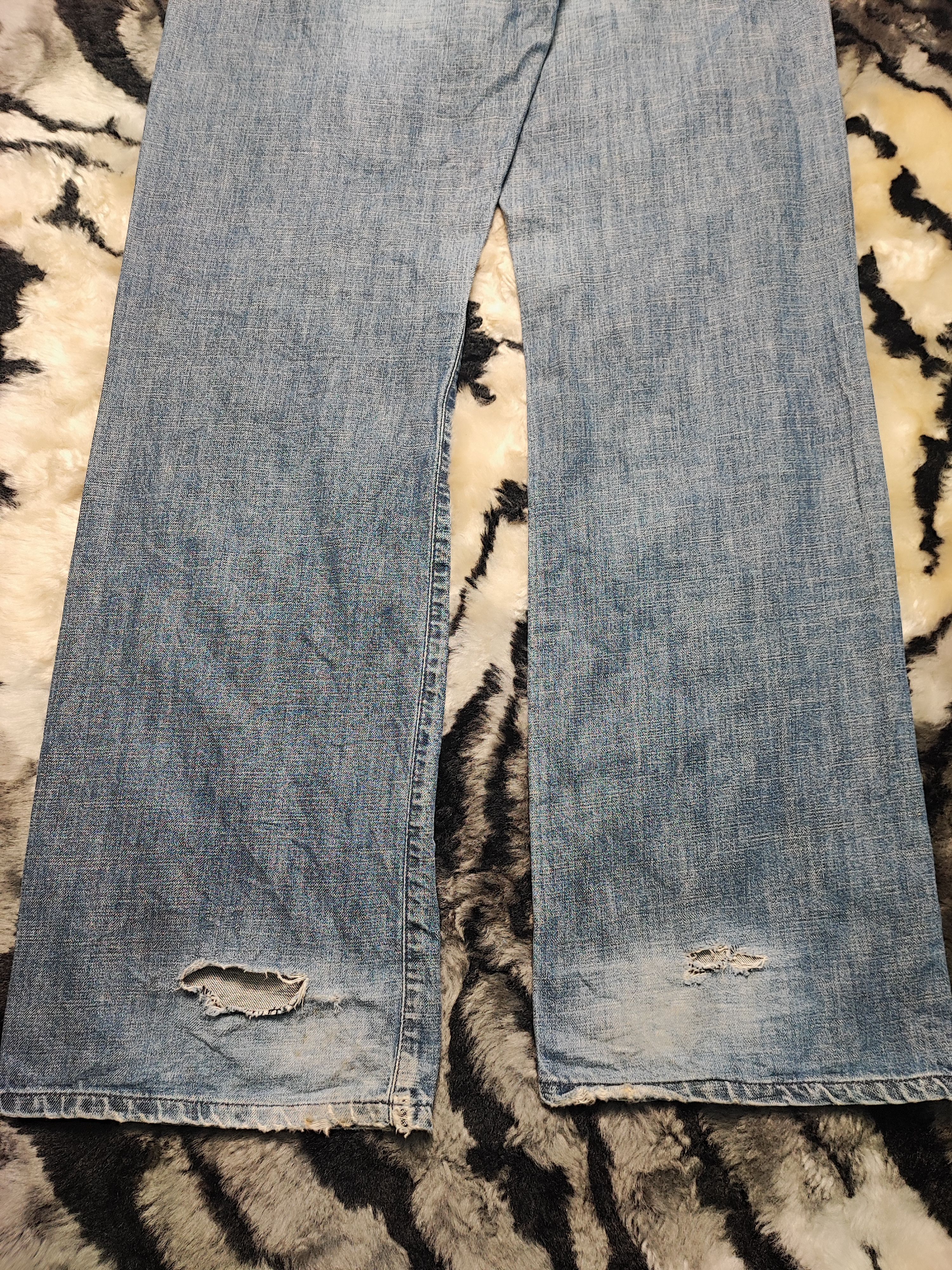 Jean Miss Sixty Bootcut Vintage Washed Flared Jeans Y2K Size 31" - 13 Thumbnail