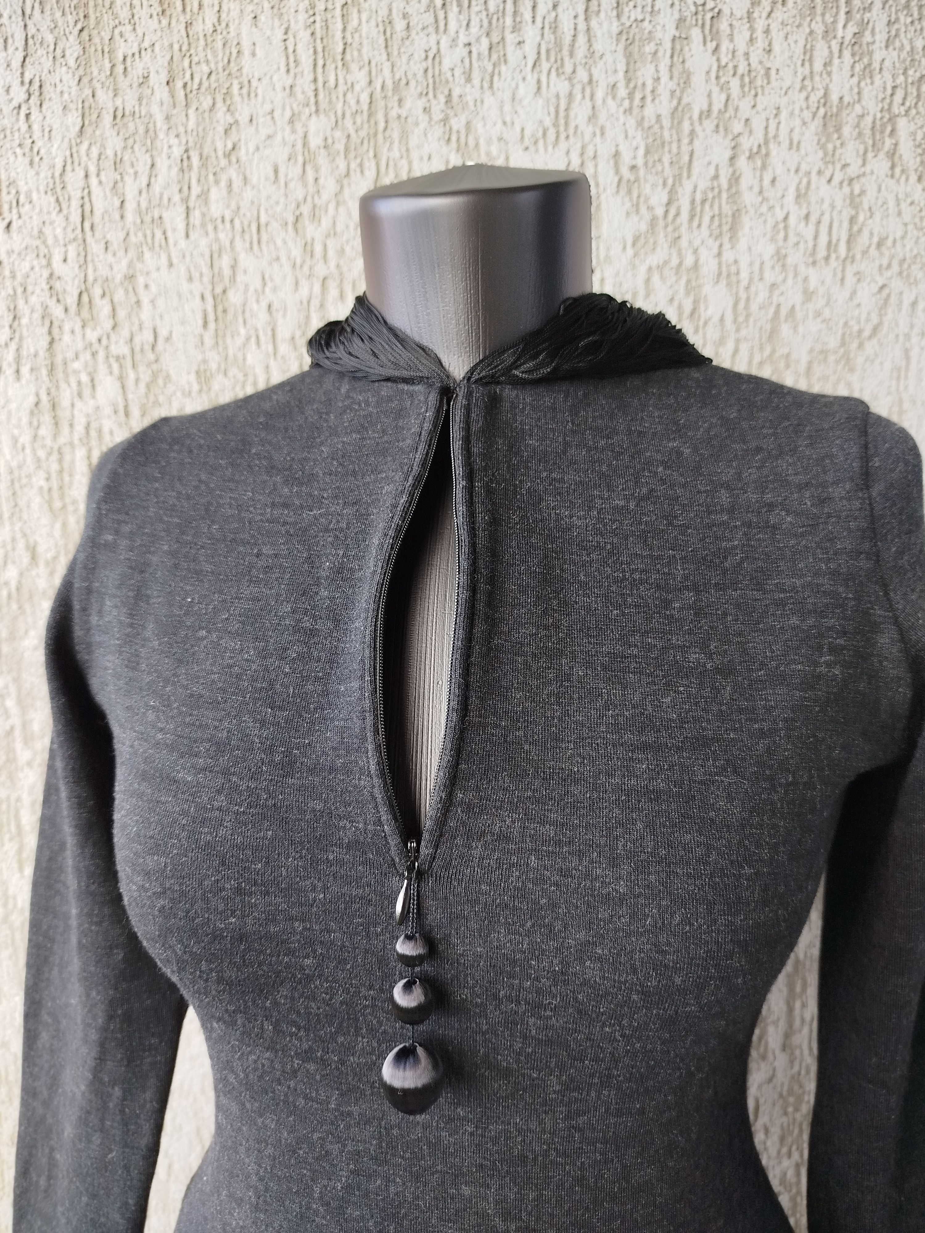 Jean Paul Gaultier Jean Paul Gaultier Dress Bodycon Hooded Italy Vintage 90s Size S / US 4 / IT 40 - 4 Thumbnail