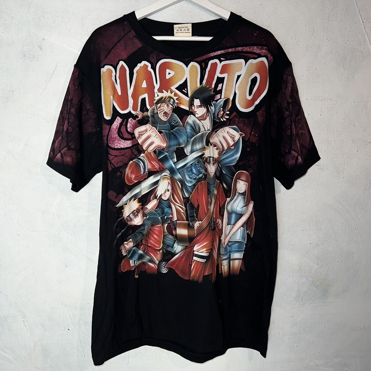 image of 24X33 XL Anime Glow In The Dark T-Shirt Naru in Black, Men's