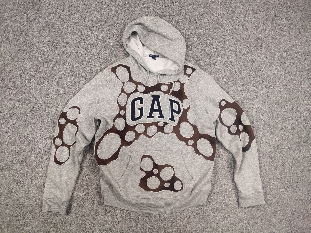 Gap Vintage Rare Gap Logo reworked Hoodie Gray Y2K Style Size US S / EU 44-46 / 1 - 10 Thumbnail