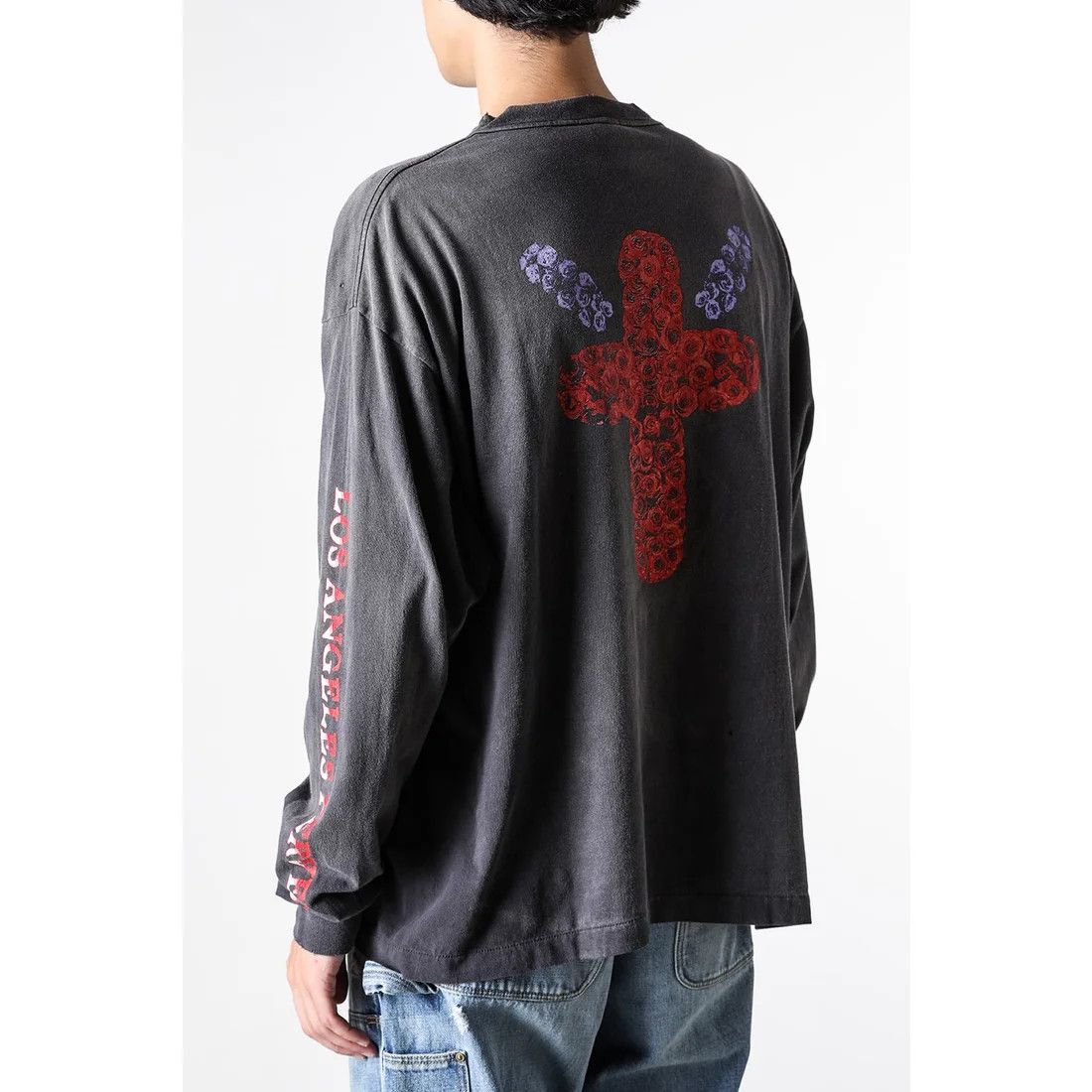 Saint Michael o1mle0326 Born Saint Long Sleeve T-Shirt in Black Size US XXL / EU 58 / 5 - 6 Thumbnail