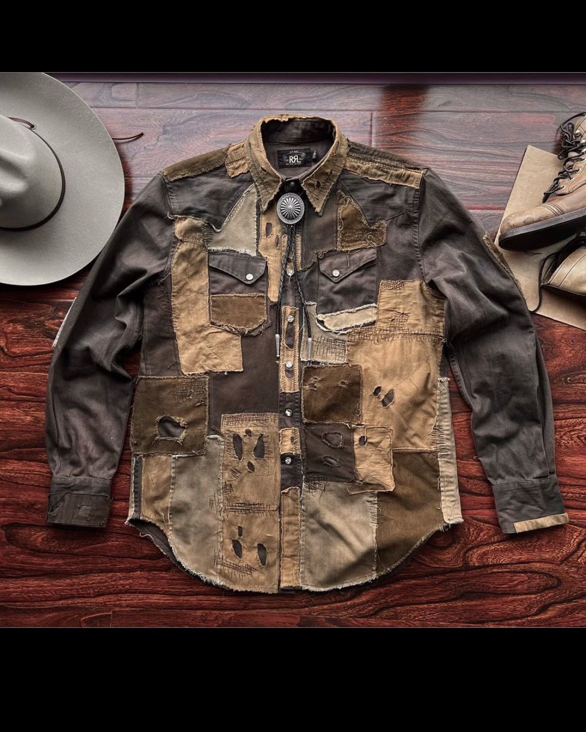 RRL Ralph Lauren RRL Double RL Ralph Lauren patchwork shirt western Size US S / EU 44-46 / 1 - 5 Thumbnail