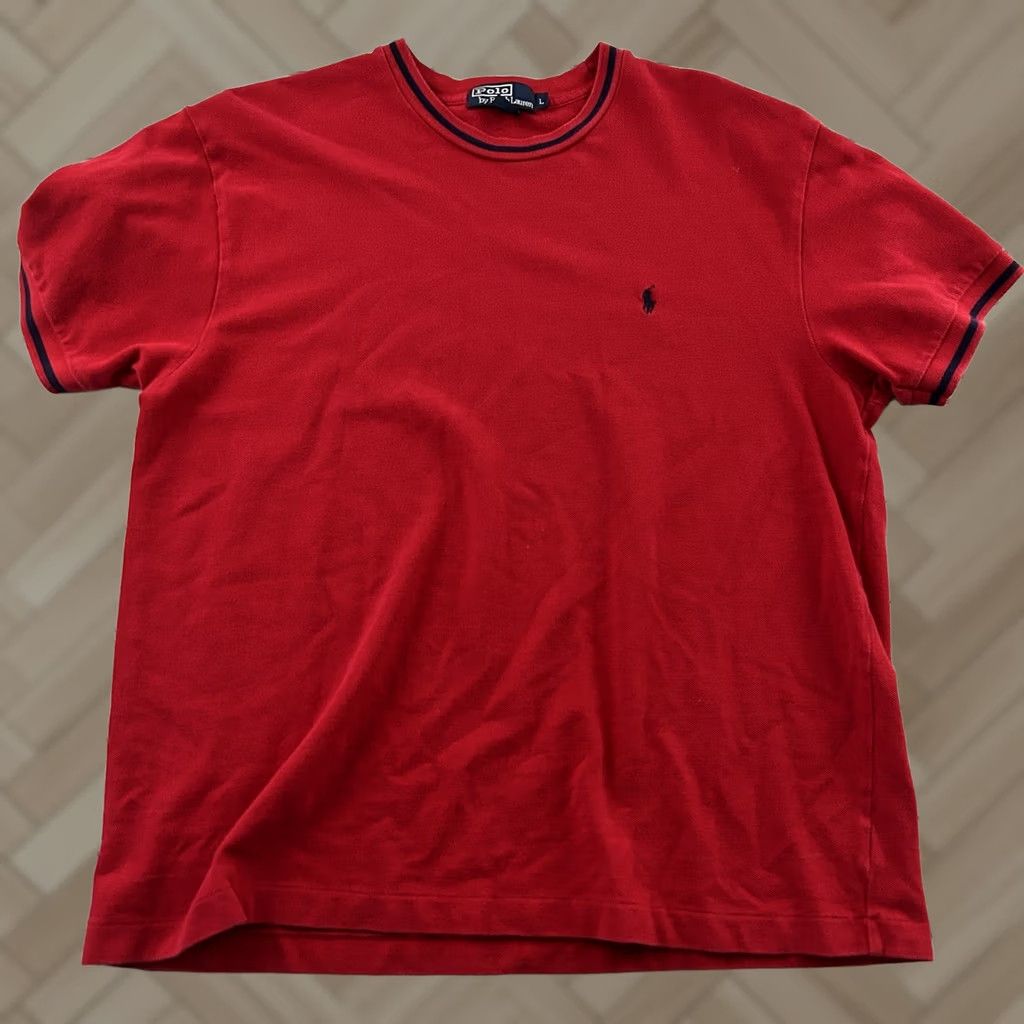 Polo Ralph Lauren Vintage Polo Ralph Lauren Short Sleeve Polo Shirt Men's L Red Size US L / EU 52-54 / 3 - 1 Thumbnail