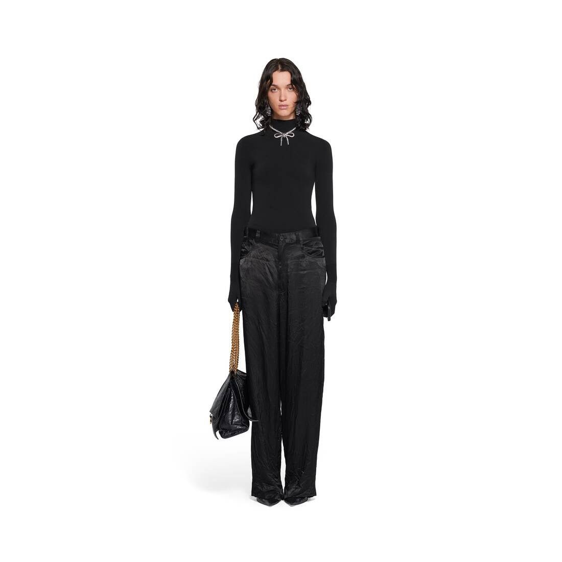 Balenciaga Black Unisex Mirror Satin Pants Size US 30 / EU 46 - 5 Thumbnail