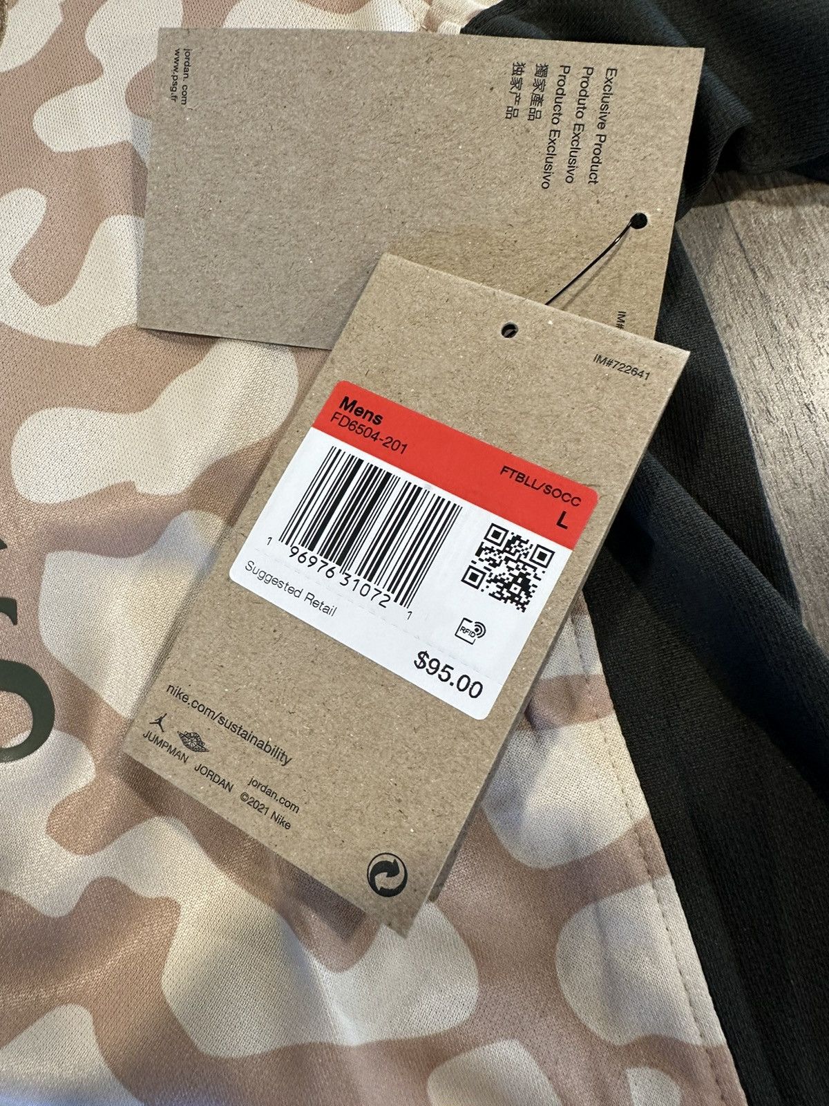 Jordan Brand × Nike PSG x Jordan Collab Nike Size US L / EU 52-54 / 3 - 5 Thumbnail