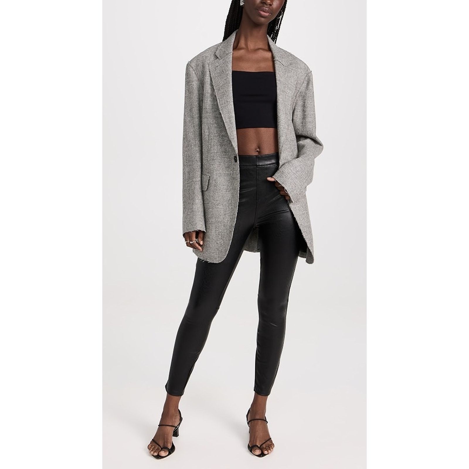 Spanx NWT Spanx II Ankle Skinny Luxe Black Faux Leather Pant Size 27" / US 4 / IT 40 - 1 Thumbnail