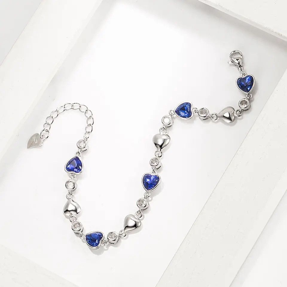 Jewelry Zircon Heart Love Bracelets Size ONE SIZE - 1 Thumbnail