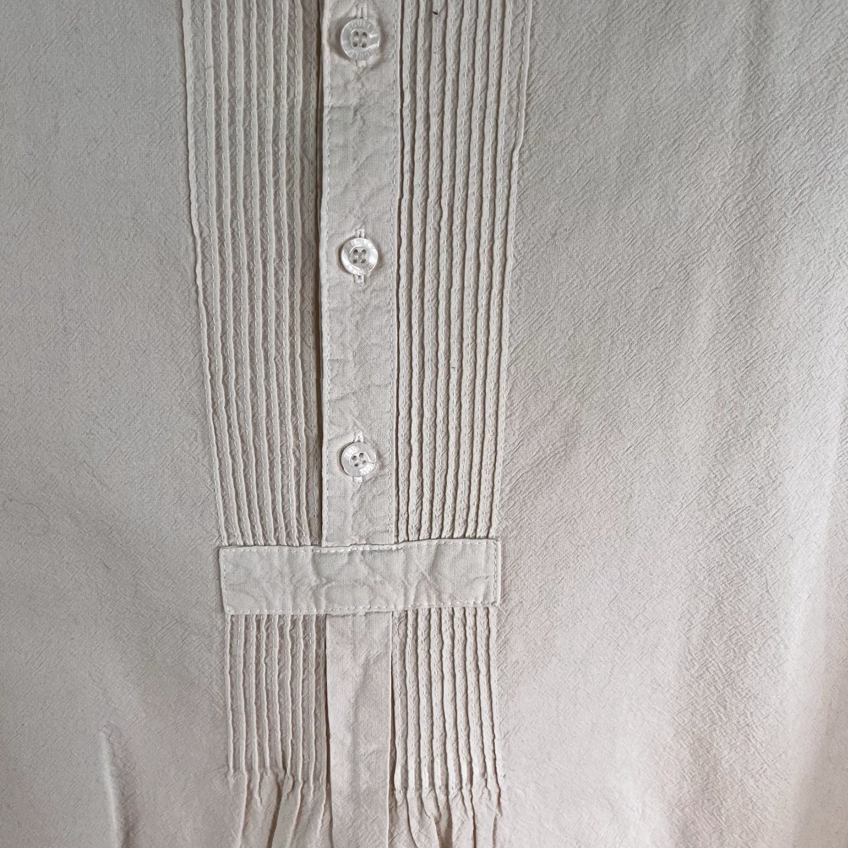 Vintage Skully Western Peruvian Cotton 1/4 Button-Up Band Shirt Mens XL Ivory Shirt Mens XL Ivory Western Band Collar Button-Up Casual Modern Size US XL / EU 56 / 4 - 4 Thumbnail