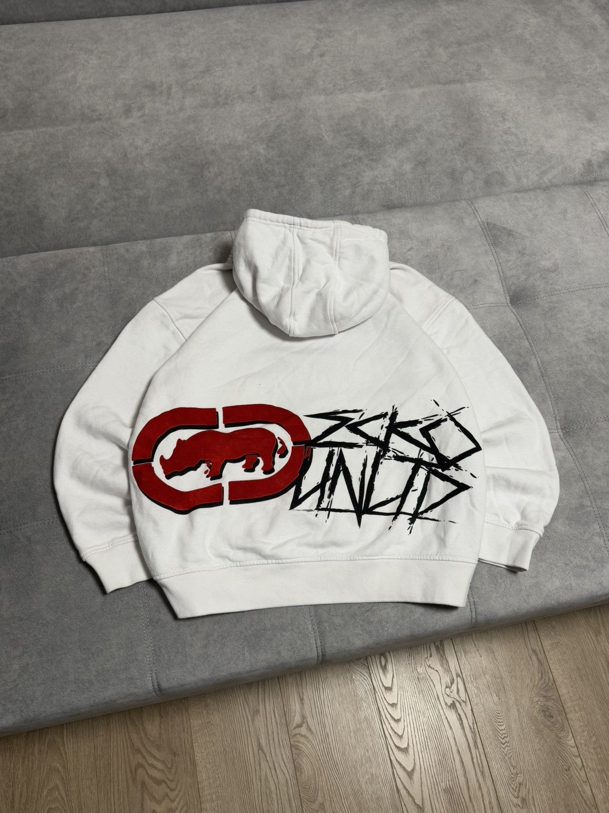 Ecko Unltd. × Vintage Vintage Ecko Unltd MMA big logo Y2K box fit hoodie XL Size US XL / EU 56 / 4 - 11 Thumbnail