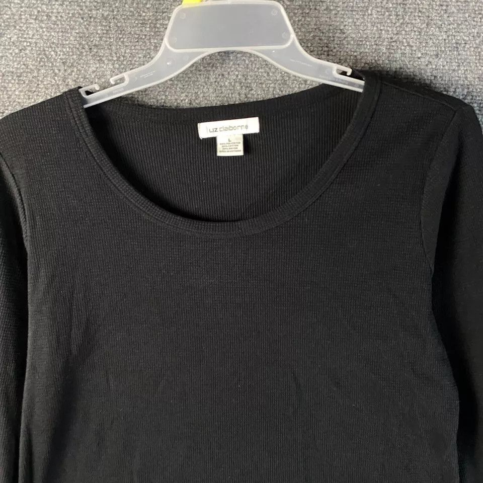 Other Liz Claiborne Waffle Knit Top Large Women's Long Sleeve L Size L / US 10 / IT 46 - 2 Thumbnail