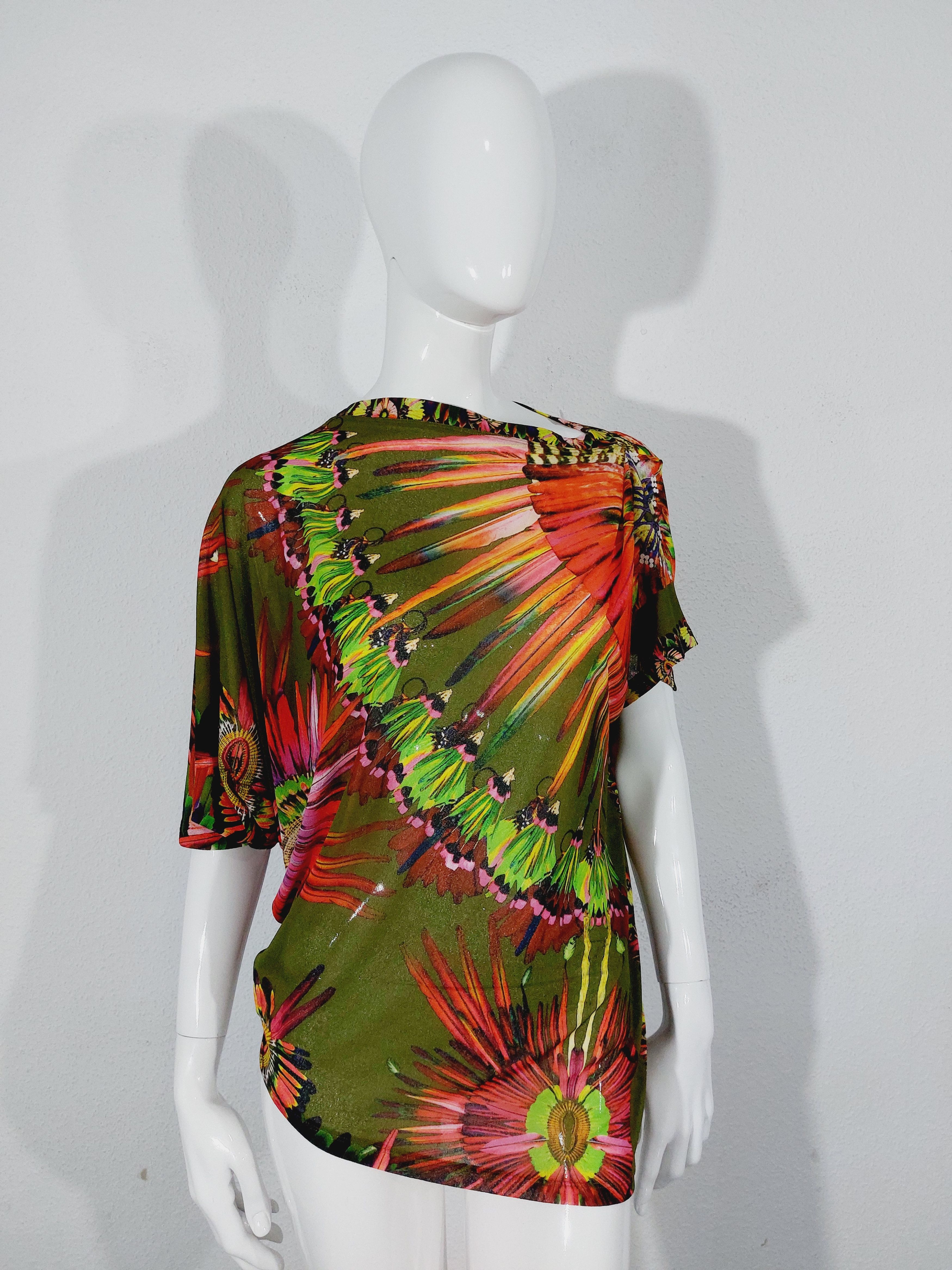 Jean Paul Gaultier Jean Paul Gaultier Tropical Feather Ethnic Maori Tunic Top Size L / US 10 / IT 46 - 2 Thumbnail