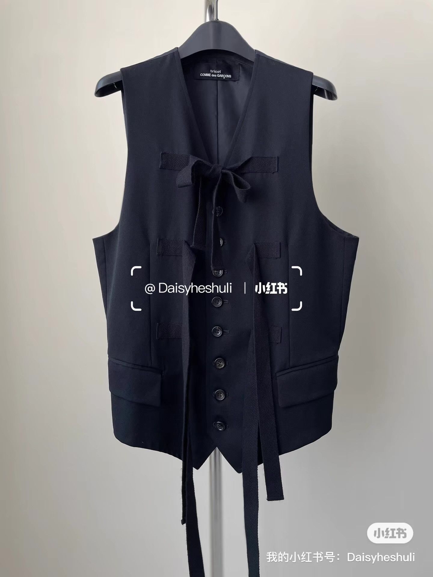 Comme des Garcons Comme des Garçons Vintage AD1992 Bow Tie Lace-up Vest Ｑ24 Size M / US 6-8 / IT 42-44 - 4 Thumbnail