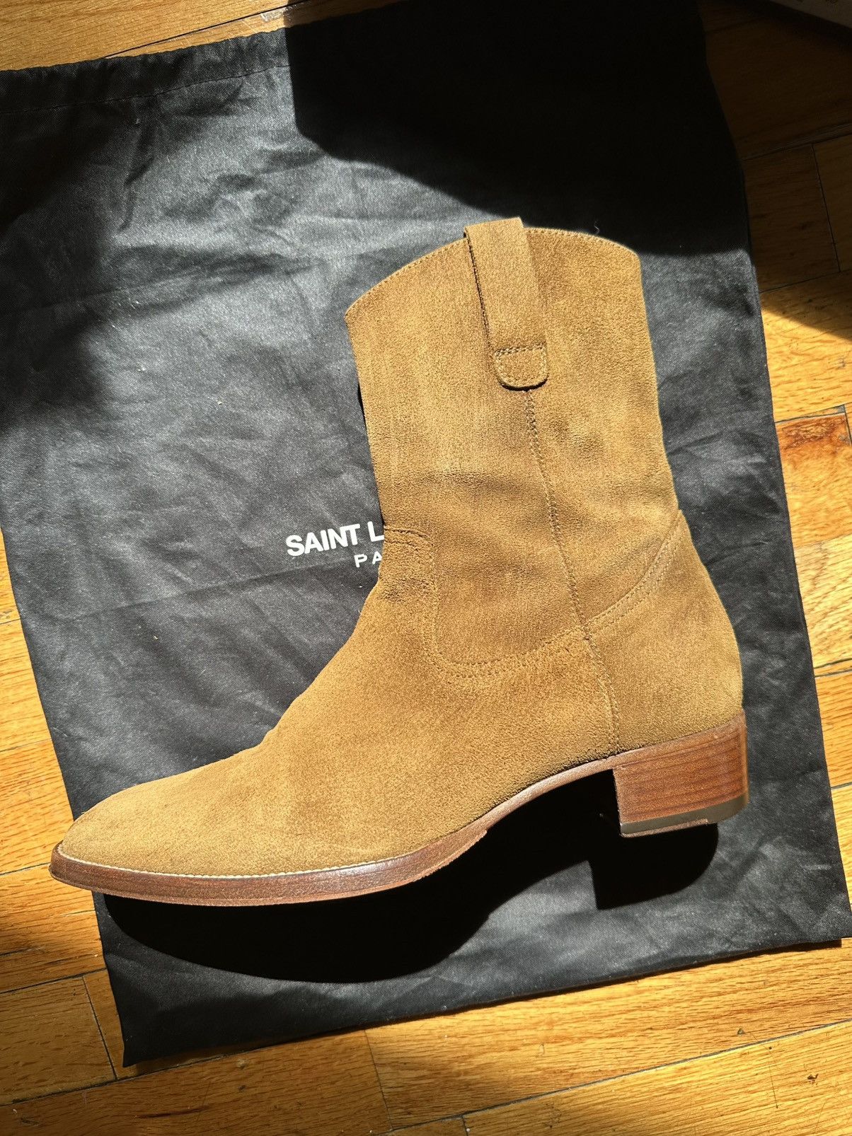 Saint Laurent Paris Hedi Slimane Wyatt Cowboy Boots Size US 7 / EU 40 - 8 Thumbnail