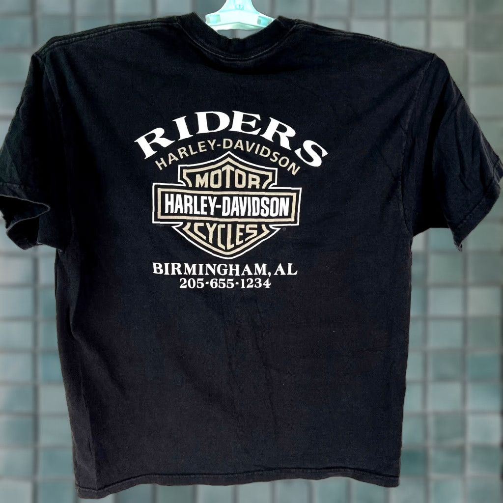 Harley Davidson Harley-Davidson 105 Years Motorcycle Graphic T-Shirt Mens XL Black 2008 Birmingham AL Size US XL / EU 56 / 4 - 1 Thumbnail