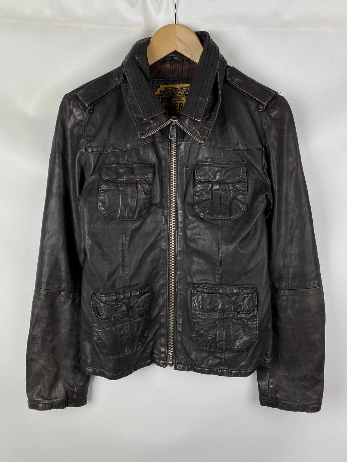 Superdry Superdry Japan men’s leather multipocket Jacket Size US M / EU 48-50 / 2 - 1 Thumbnail