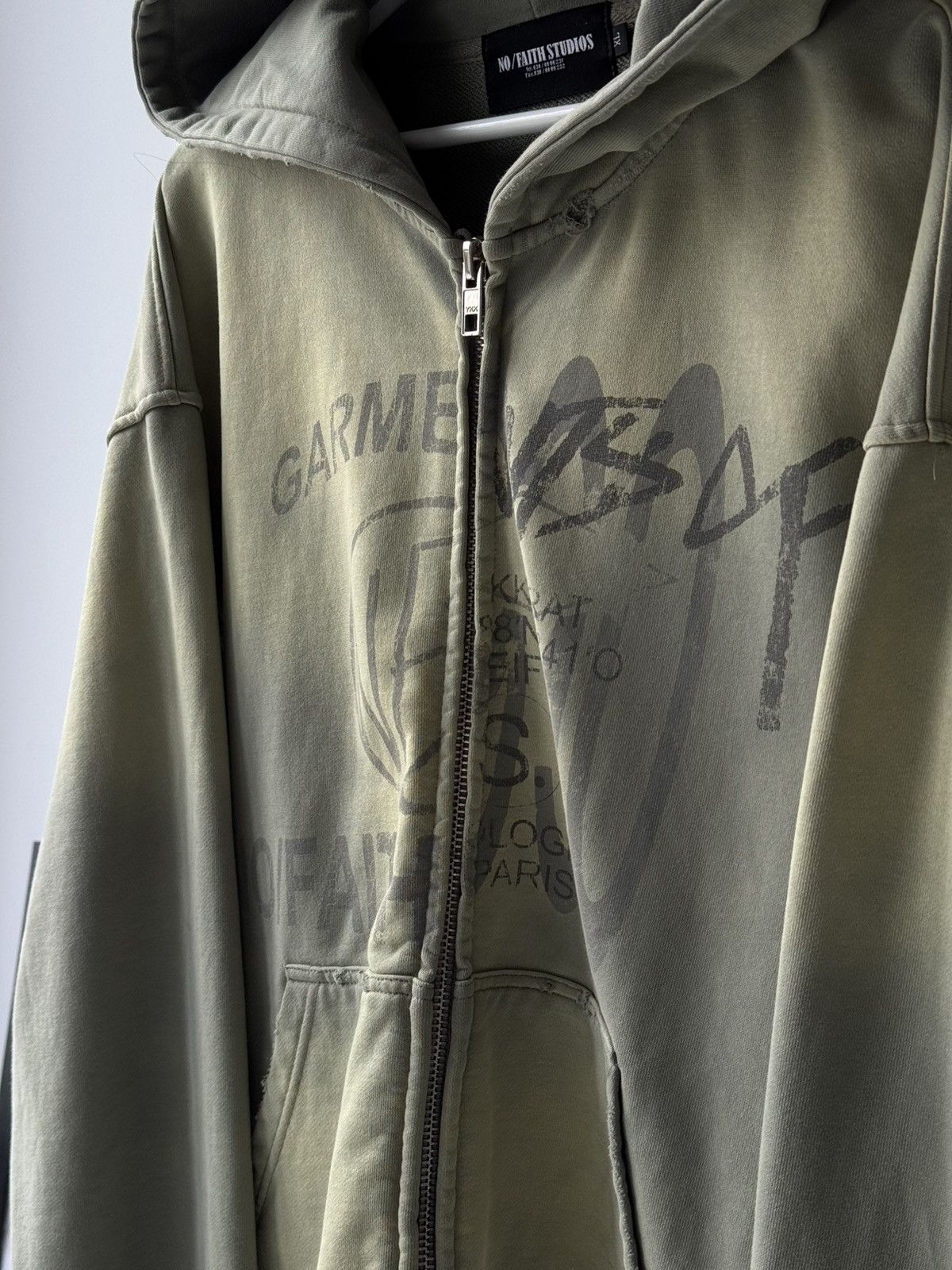 No Faith Studios NFS SPLIT ZIP JACKET LIGHT GREEN Zip Up Hoodie no faith Stu Size US XL / EU 56 / 4 - 7 Thumbnail