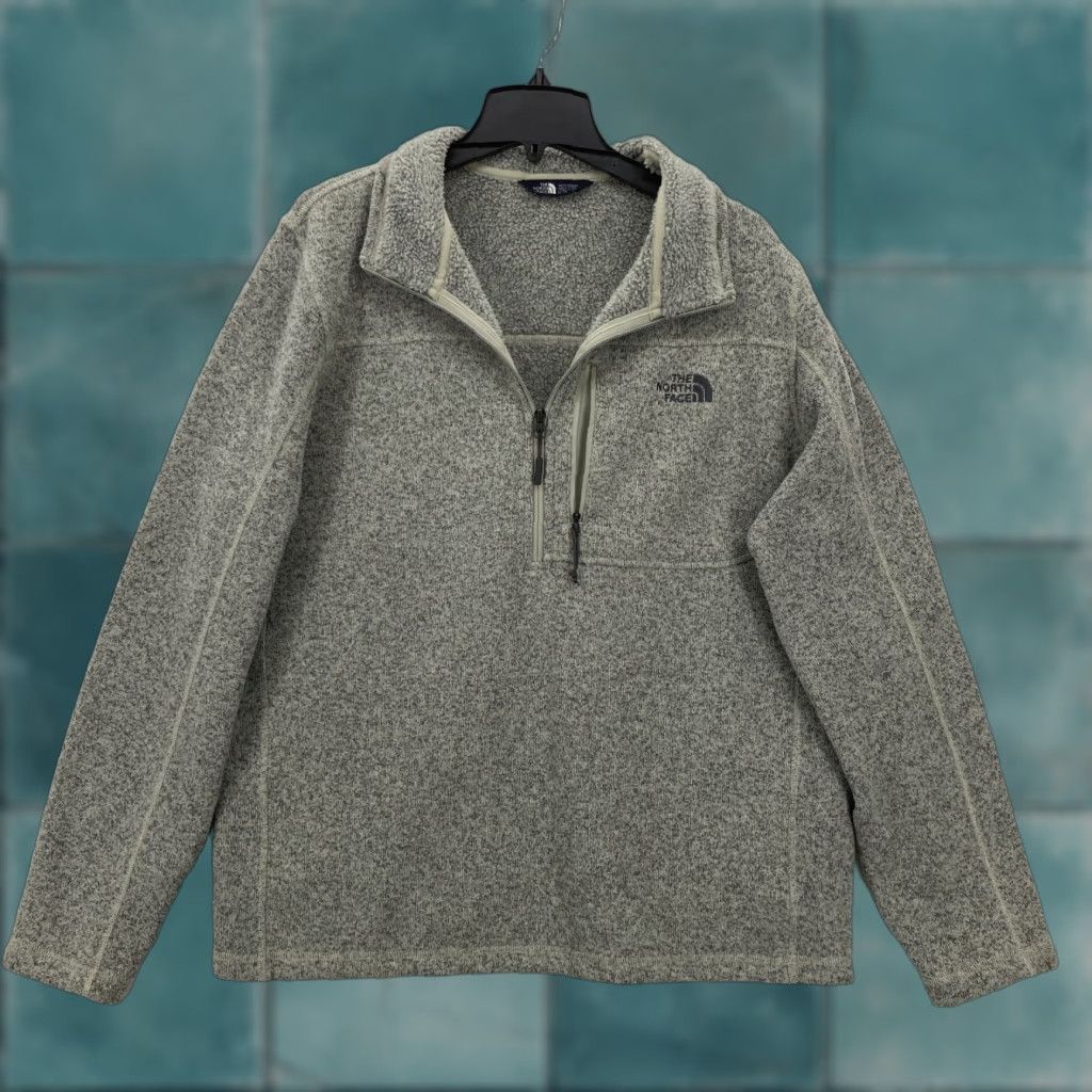 The North Face The North Face Men's Gordon Lyons 1/4 Zip Fleece Jacket XL Gray Mock Neck Camp Jacket Size US XL / EU 56 / 4 - 1 Thumbnail