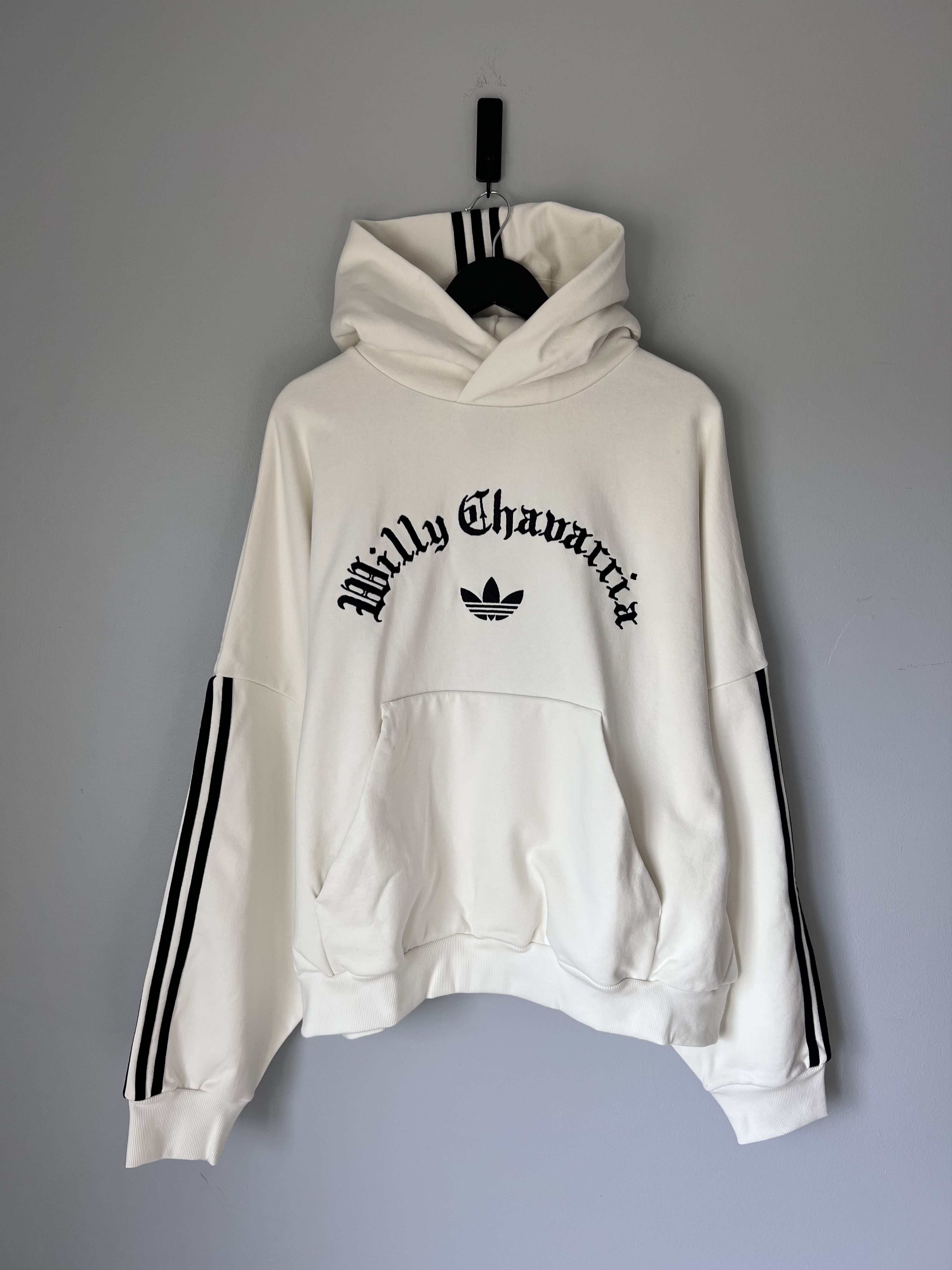 Adidas × Willy Chavarria Willy Chavarria Adidas Fleece Hoodie in White Size US XL / EU 56 / 4 - 1 Thumbnail