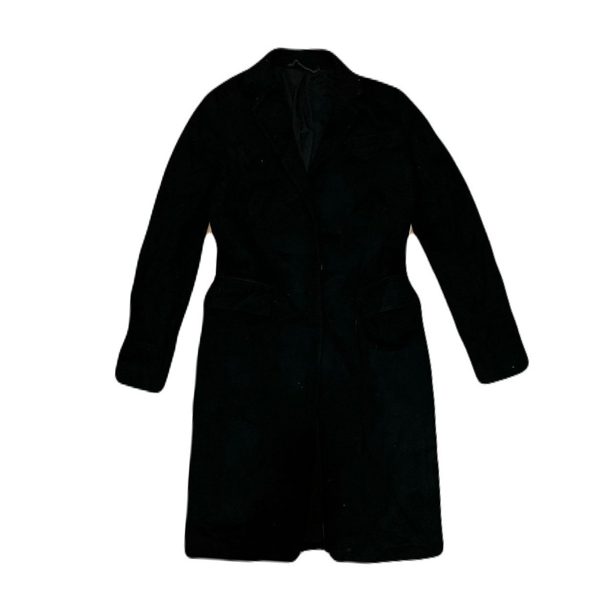 All Saints Wool Coat Black Collar With Front Pockets