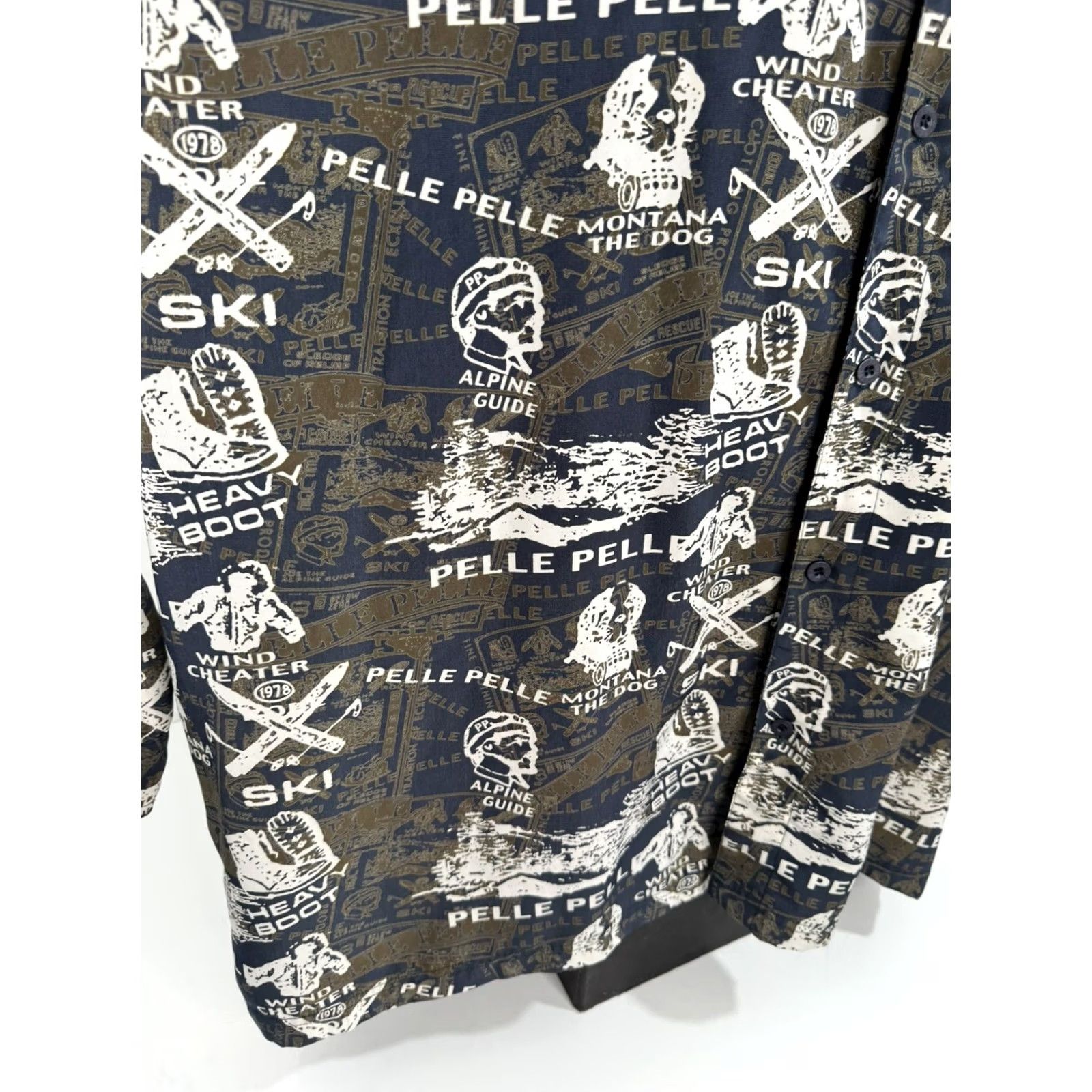 Pelle Pelle PELLE PELLE MARC BUCHANAN Ski Mountain Theme Shirt Mens 4XL Green Charcoal White Size US XXL / EU 58 / 5 - 3 Thumbnail