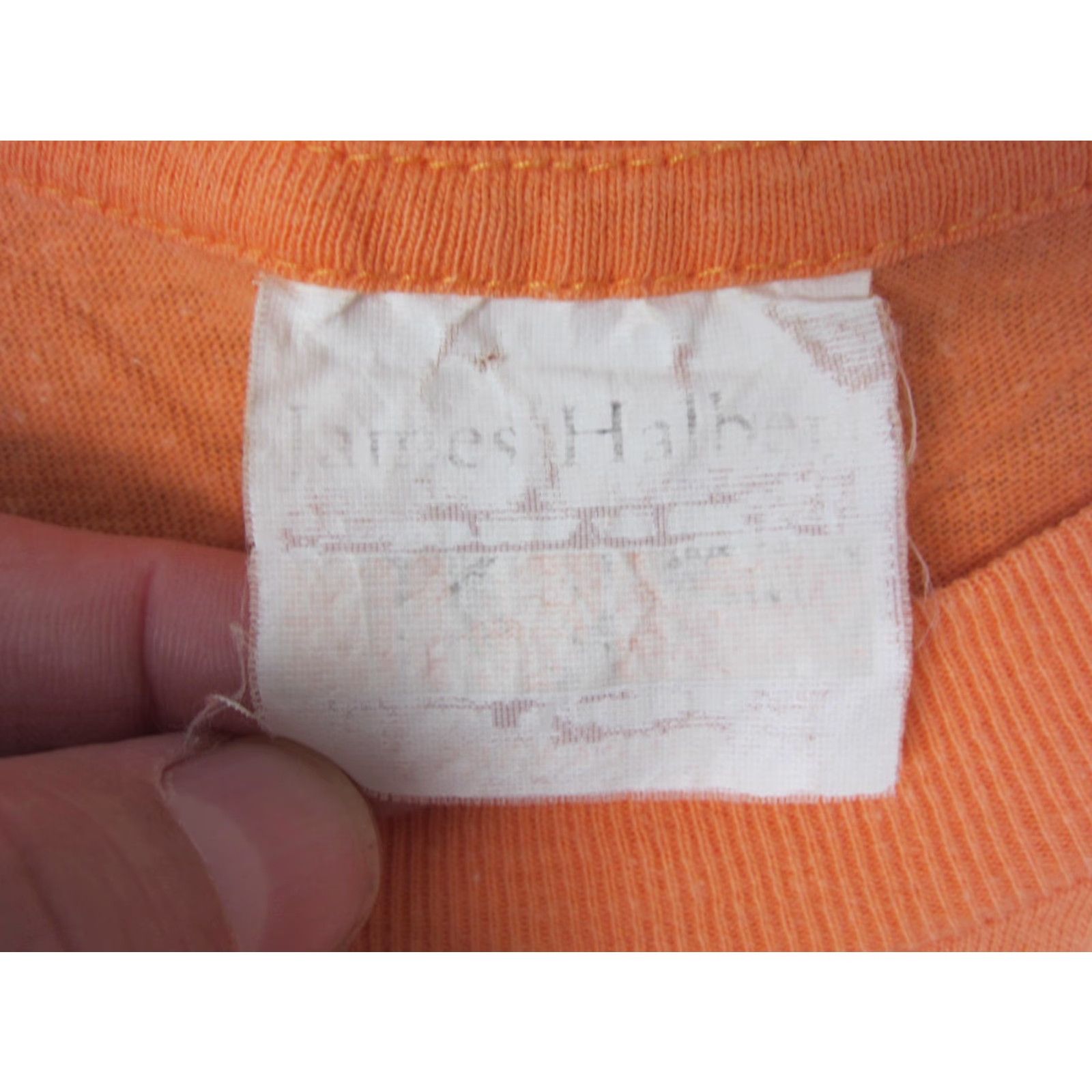Native VINTAGE James Halber Shirt Mens XL Orange Short Sleeve Crew Neck Cotton Knit Embroidered 90s City Classic Outdoor All Seasons Womens Mens Boys Girls Size US XL / EU 56 / 4 - 4 Thumbnail
