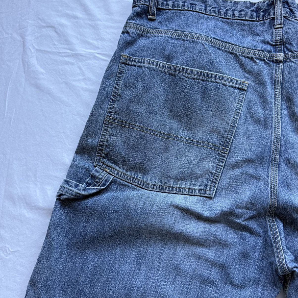 Levi's Vintage Levi’s Carpenter Denim Shorts Jorts Washed 40 Size US 40 / EU 56 - 6 Thumbnail