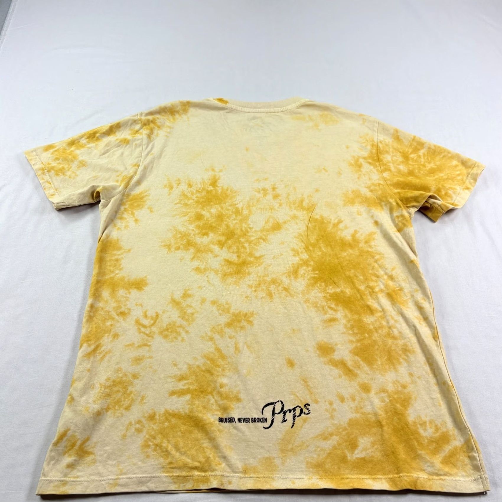 Prps PRPS Shirt Mens M Yellow Tie Dye Surf Graphic Crew Neck Short Sleeve Size US M / EU 48-50 / 2 - 7 Thumbnail