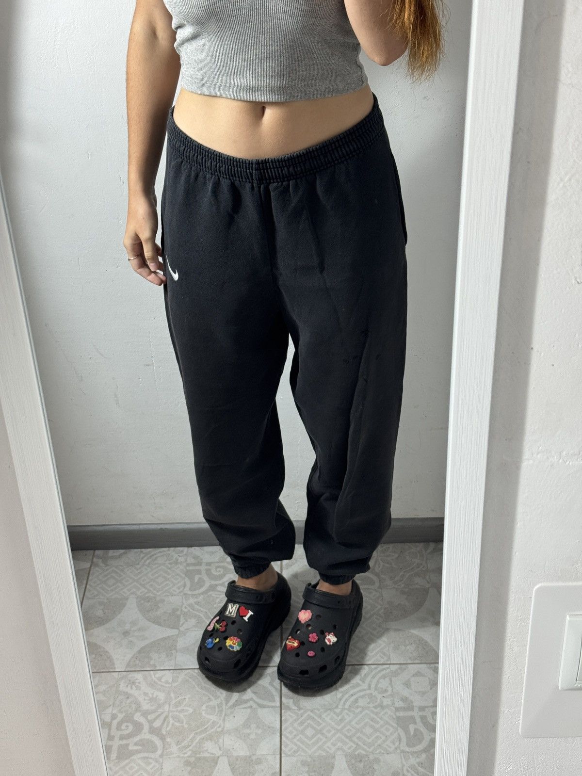 Nike VINTAGE NIKE MINI SWOOSH MADE IN USA SWEATPANTS Size 30" / US 8 / IT 44 - 3 Thumbnail