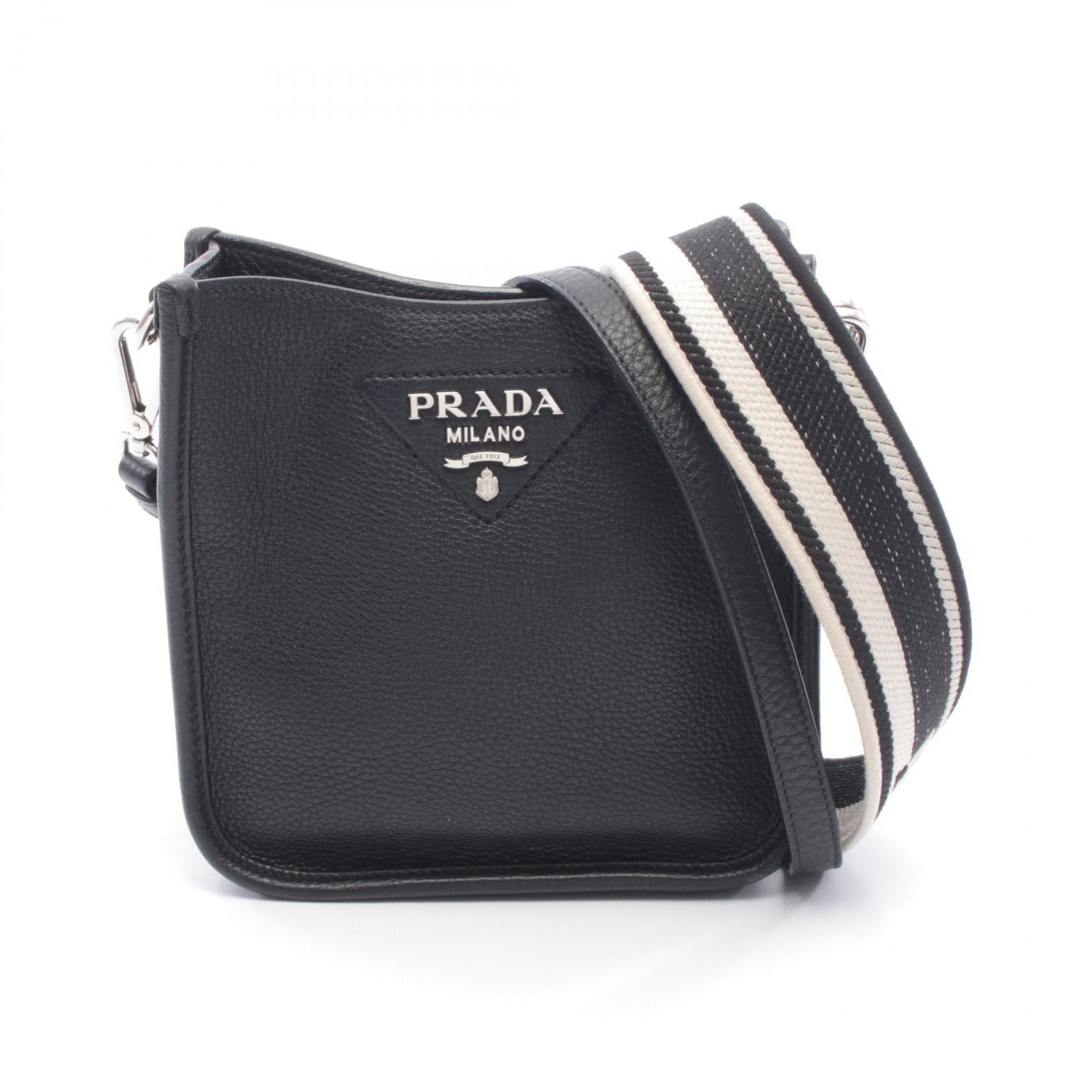 Prada Prada Prada VIT.DAINO SOFT leather canvas shoulder bag Leather Shoulder Bag 1BH191 DUTY FREE for USA Size ONE SIZE - 1 Thumbnail