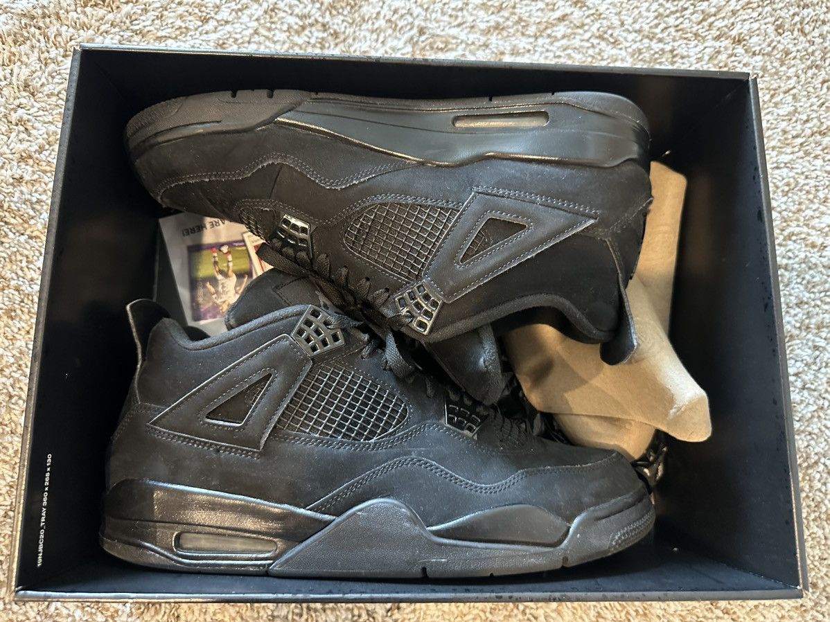 Jordan Brand × Nike Jordan 4 Retro Black Cat (2020) Men's Size 12 Size US 12 / EU 45 - 2 Thumbnail