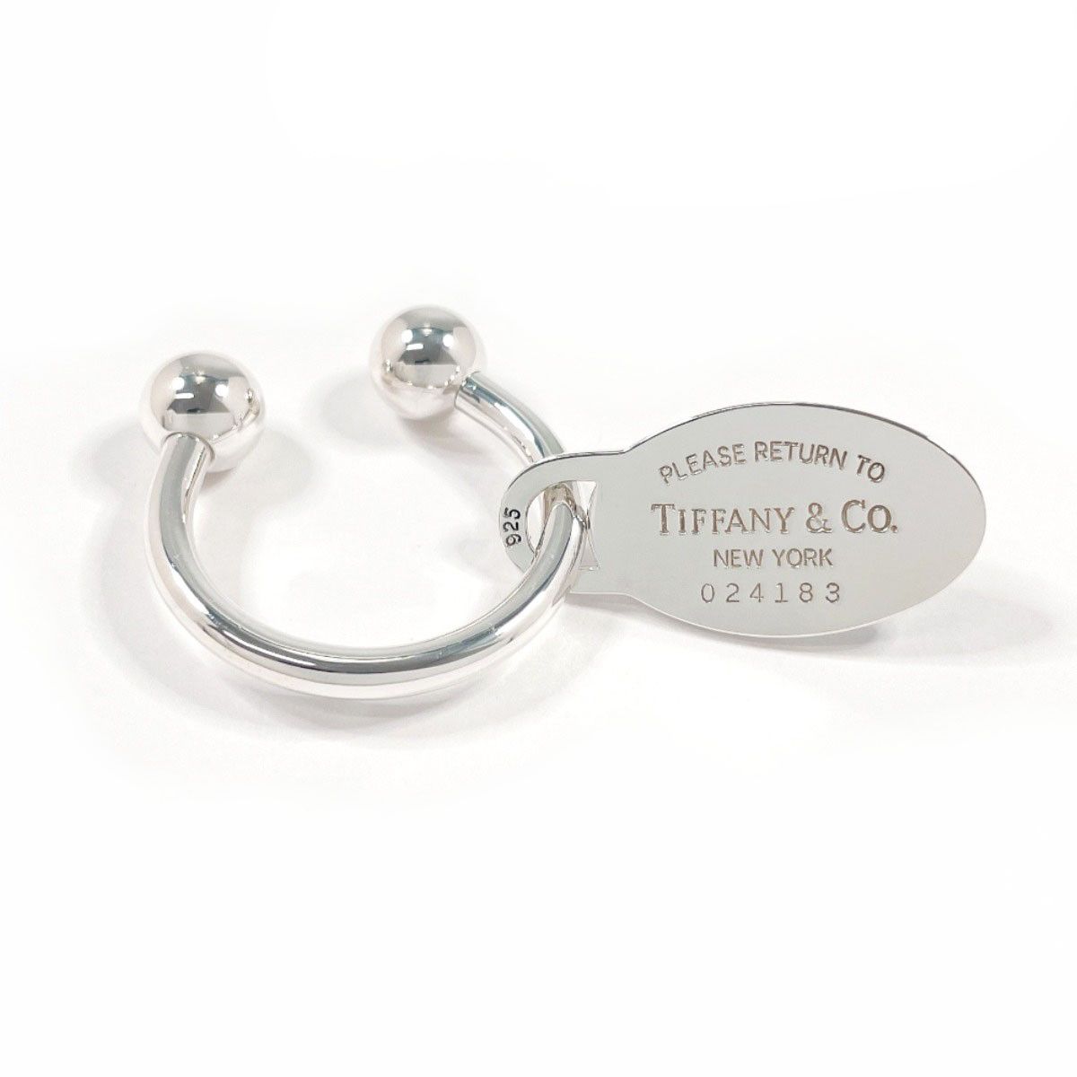 Tiffany & Co. Tiffany & Co. Tiffany & Co. Return to Tiffany Silver Keyring Precious Metal Key Chain DUTY FREE for USA Size ONE SIZE - 1 Thumbnail