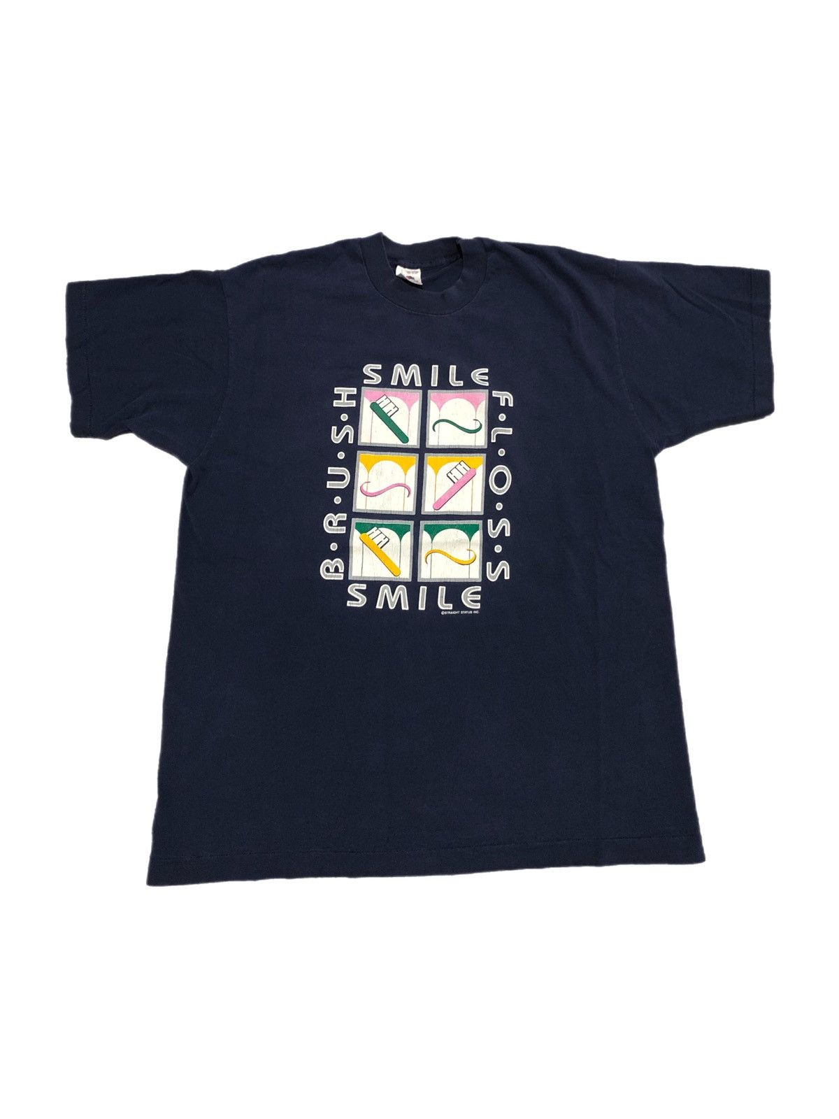 Vintage Vtg 90s Dental Care Tee Size US L / EU 52-54 / 3 - 1 Thumbnail