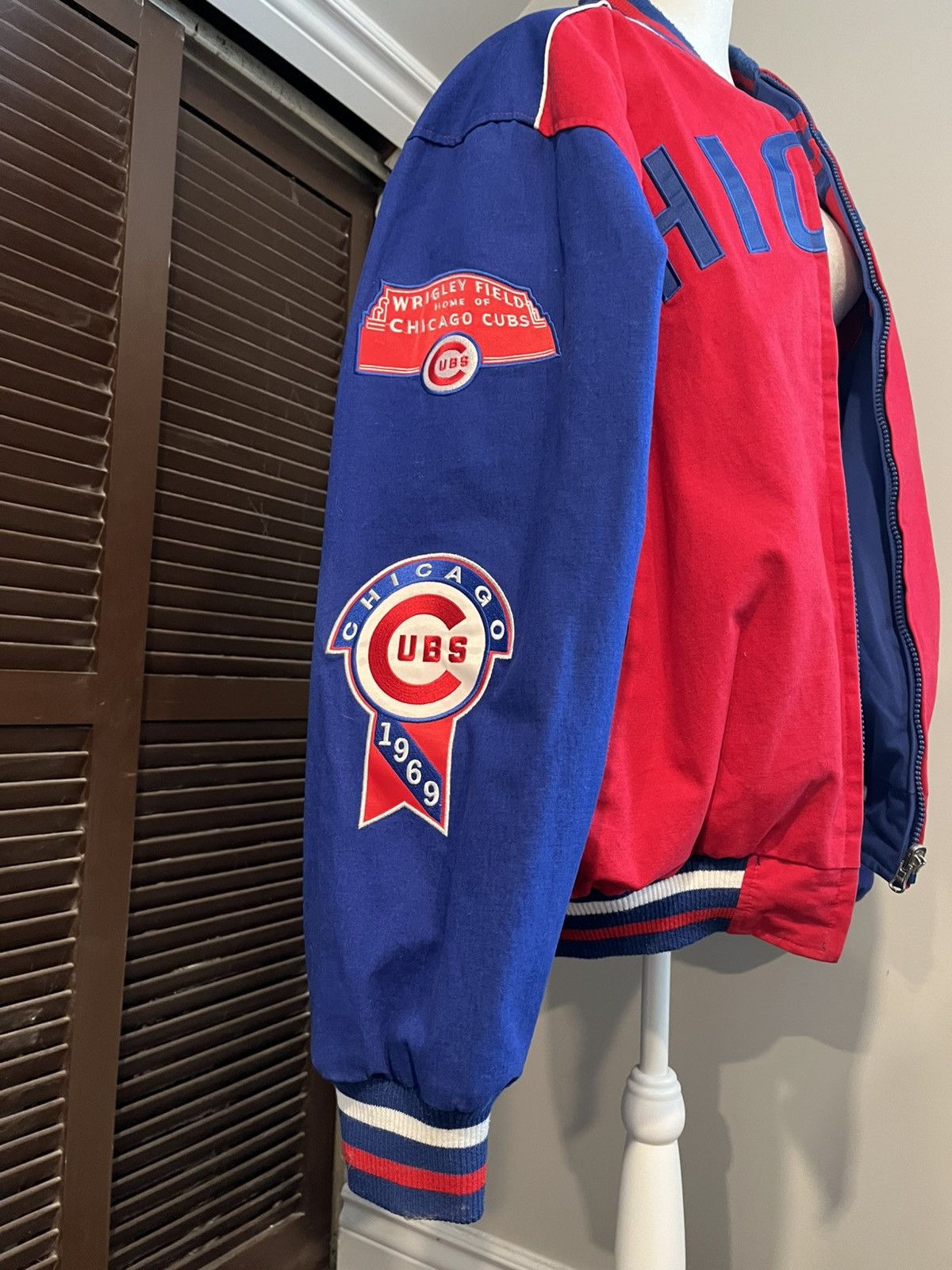 Vintage 1969 Chicago Cubs Reversible Bomber Jacket Size US M / EU 48-50 / 2 - 6 Thumbnail