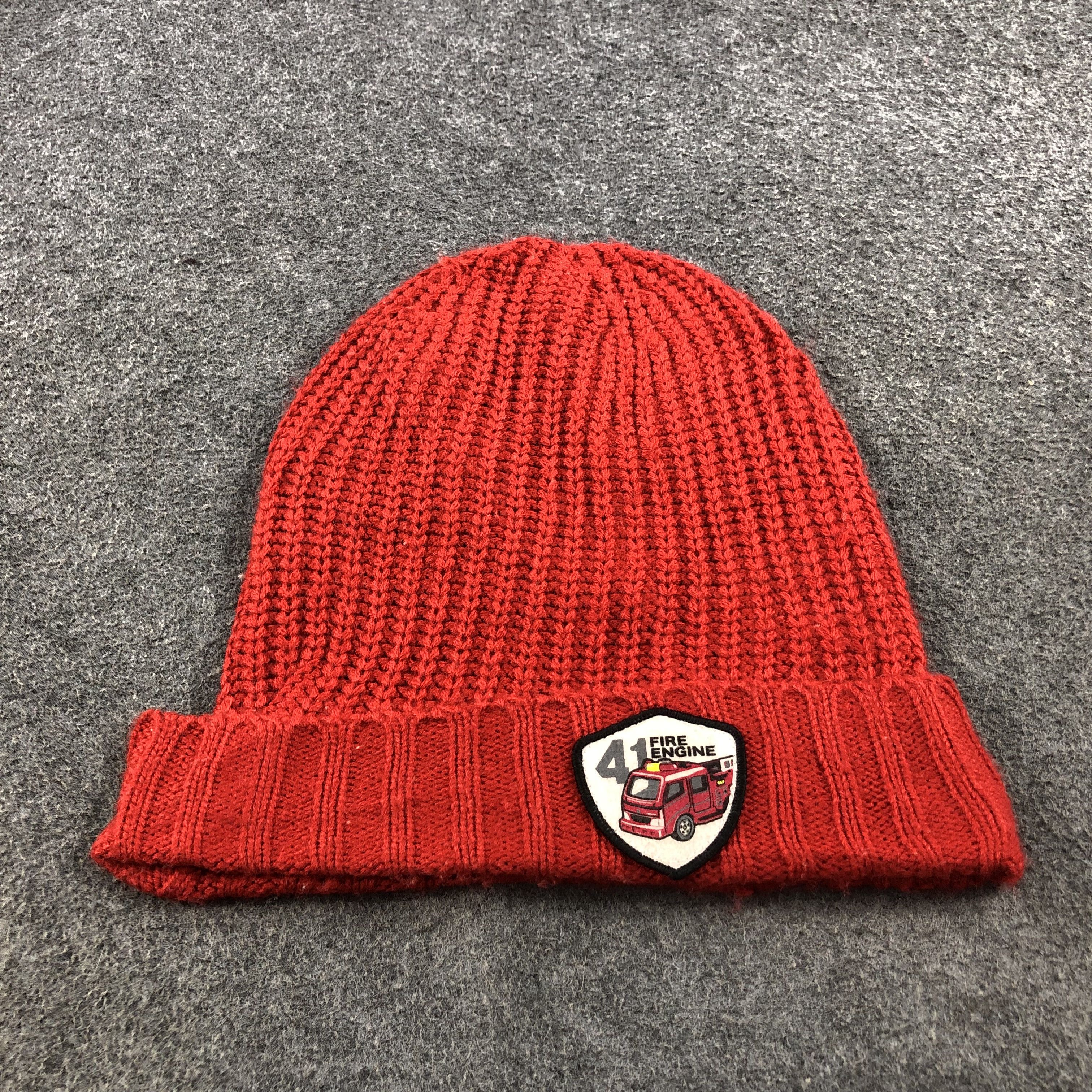 Vintage 41 Fire Engine Trucker Beanie Snowcap Snow Hat B246 Size ONE SIZE - 3 Thumbnail