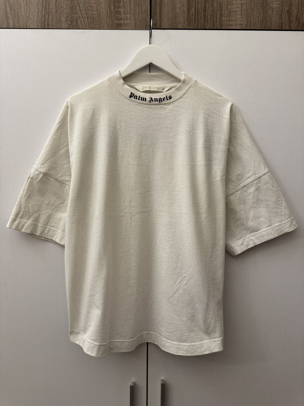 Palm Angels Palm Angels White T-shirts Oversized Big Logo Size S Size US S / EU 44-46 / 1 - 4 Thumbnail