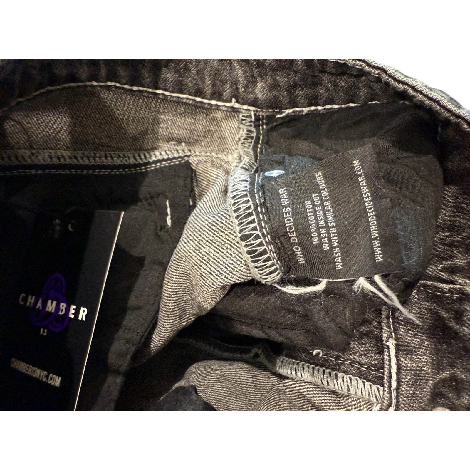Who Decides War WDW Arch Netted Grey Jeans Size US 32 / EU 48 - 4 Thumbnail