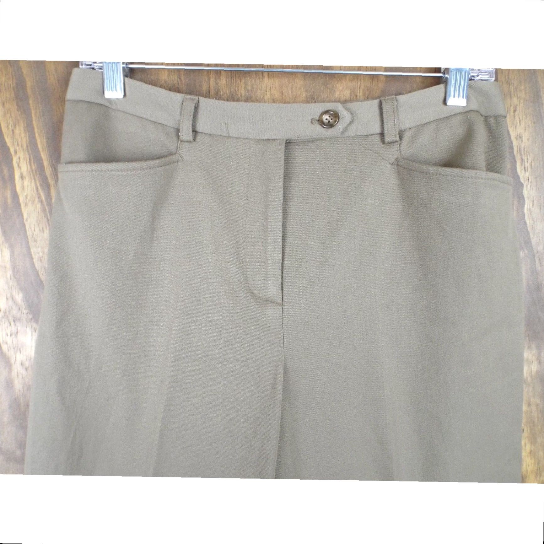 Talbots VINTAGE Talbots Womens Pants Brown Straight Leg High Rise Stretch 8 Size 29" - 2 Thumbnail