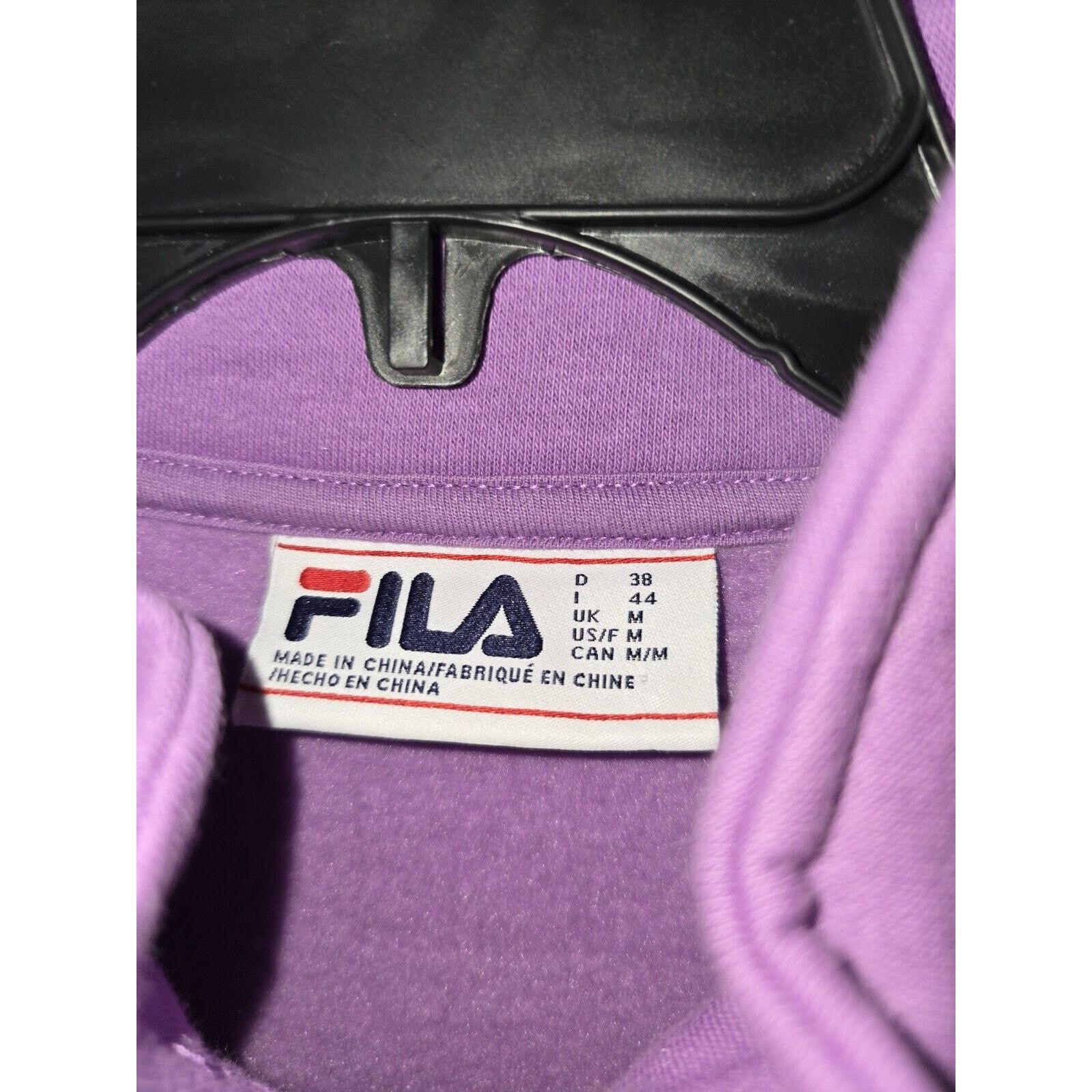 Fila FILA Women's 1/4 Zip Pullover Sweatshirt Chevron Fleece Sz M Size M / US 6-8 / IT 42-44 - 3 Thumbnail