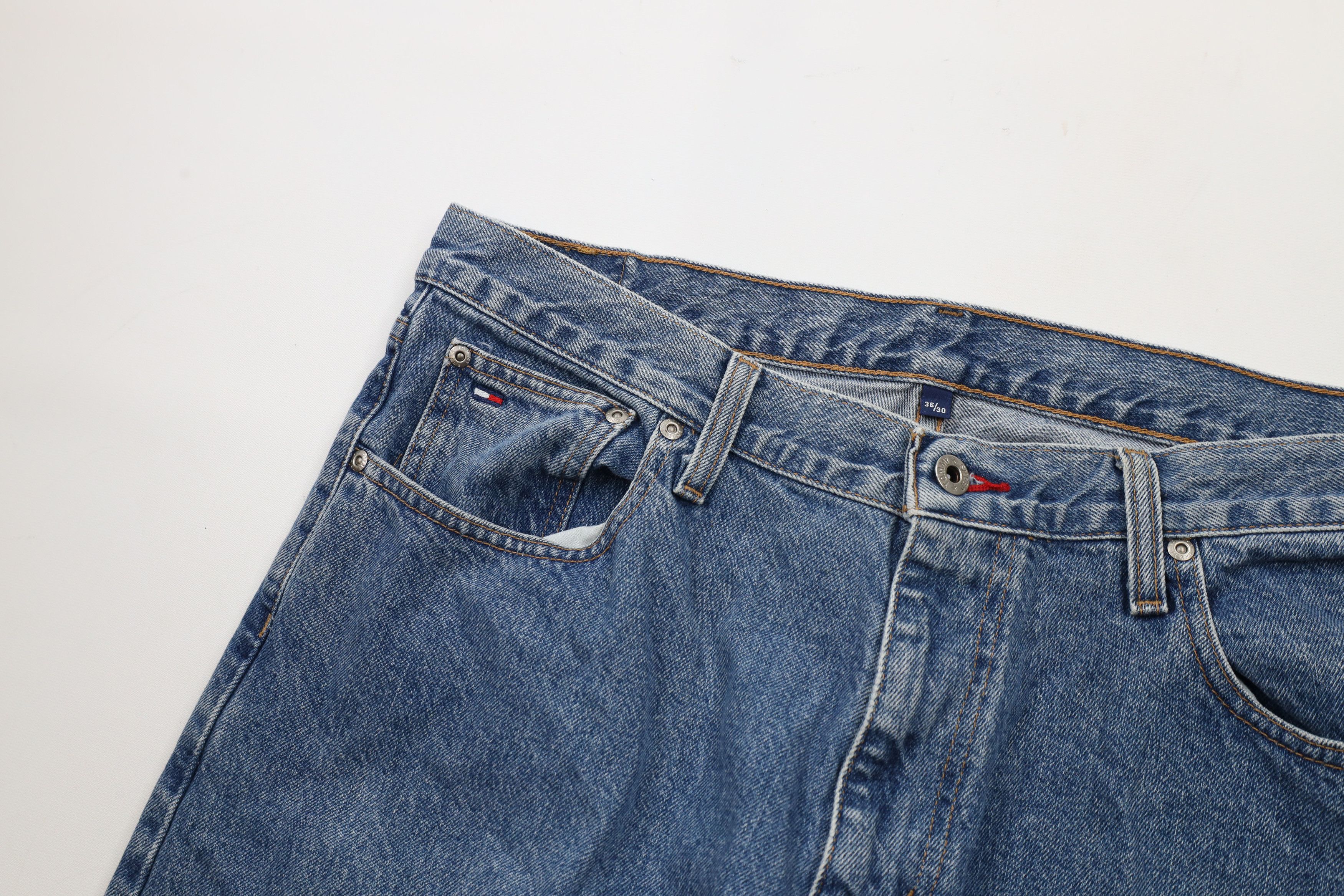 Tommy Hilfiger × Vintage Vintage 90s Tommy Hilfiger Relaxed Fit Denim Jeans Blue Size US 36 / EU 52 - 7 Thumbnail