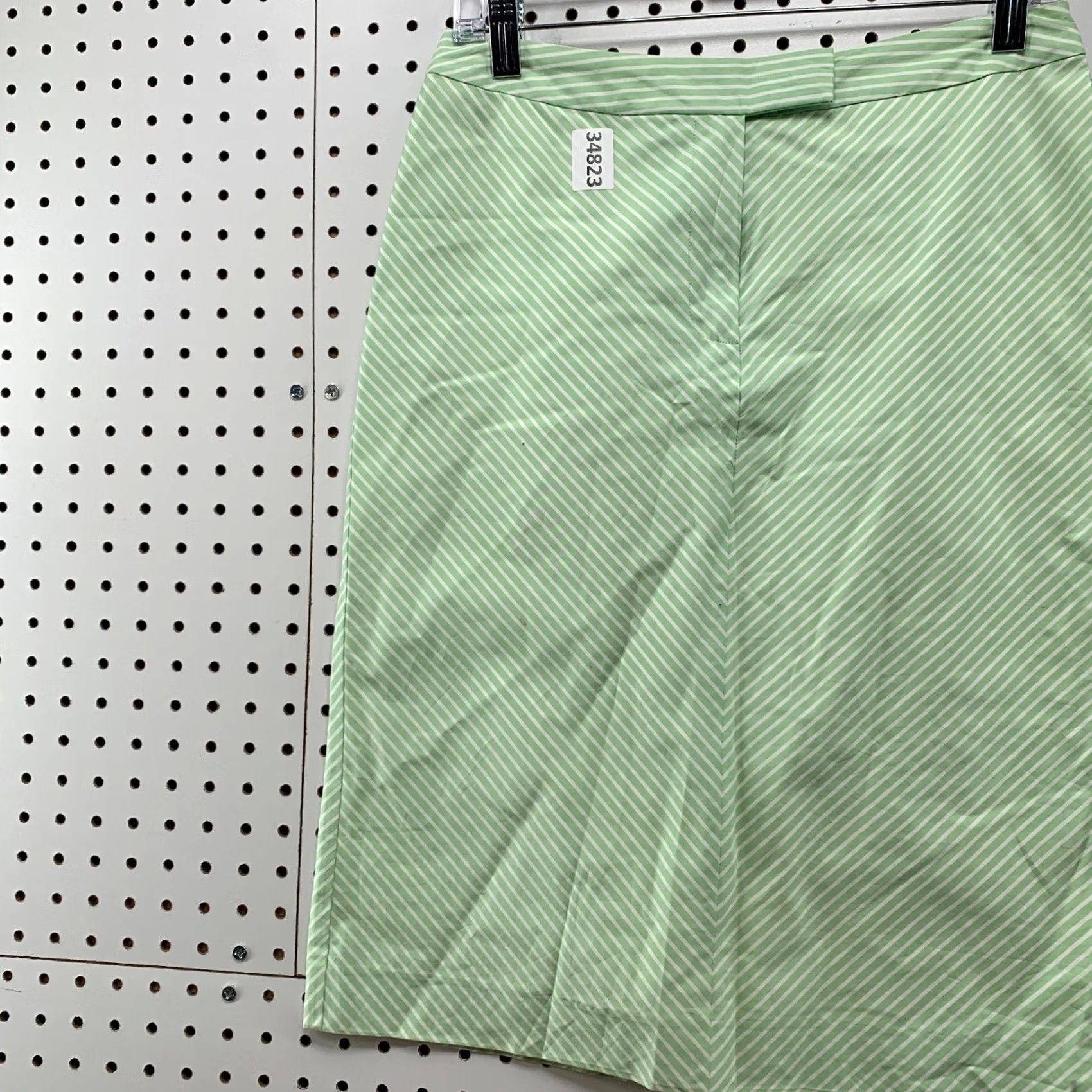 Brooks Brothers Brooks Brothers Green Striped Skirt Womens Size 4 Front Slit Knee Length Pastel 28x24.5 Size 27" / US 4 / IT 40 - 3 Thumbnail
