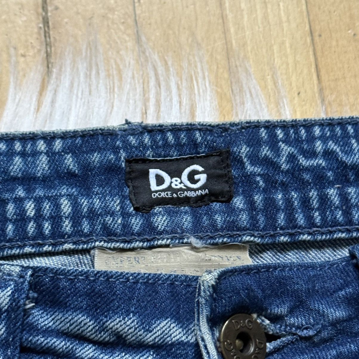 Dolce & Gabbana 📌 Vintage Dolce&Gabbana Archive 00s Y2K Distressed Jeans Size 26" / US 2 / IT 38 - 8 Thumbnail
