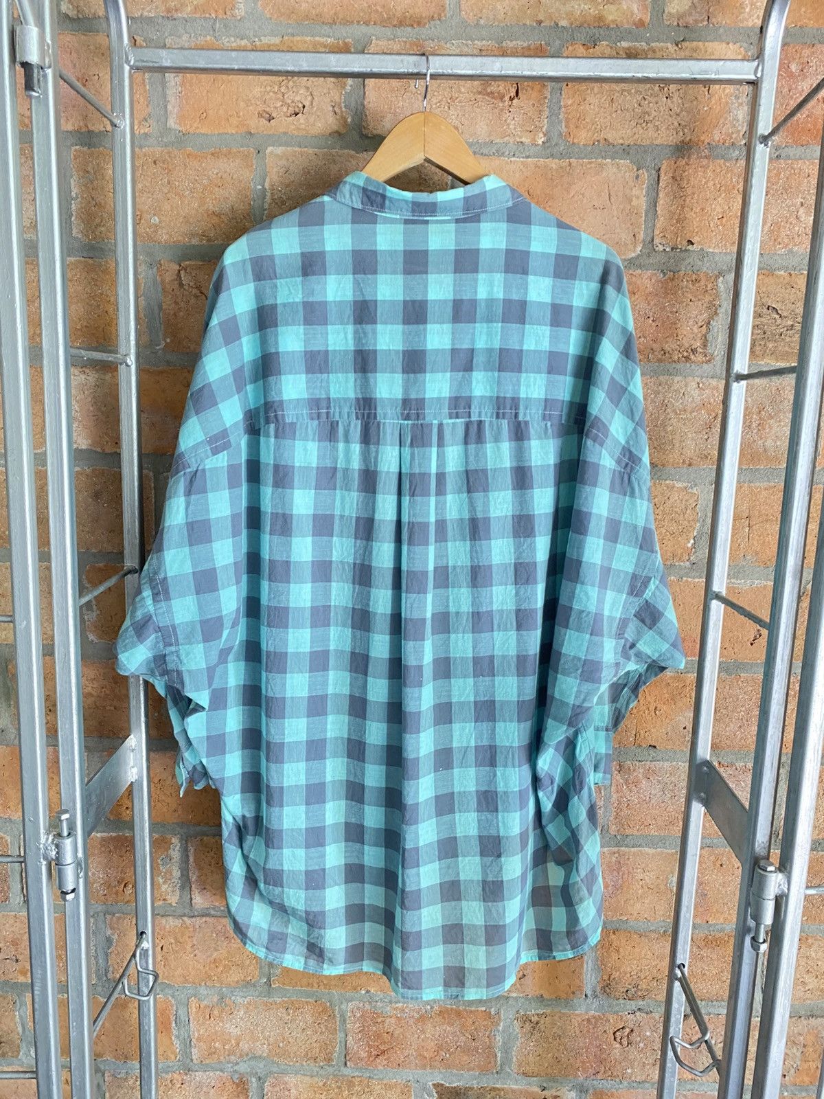 mercibeaucoup mercibeaucoup, jevous enprie Mint Checkered Button-Up Shirt Size XS / US 0-2 / IT 36-38 - 15 Thumbnail